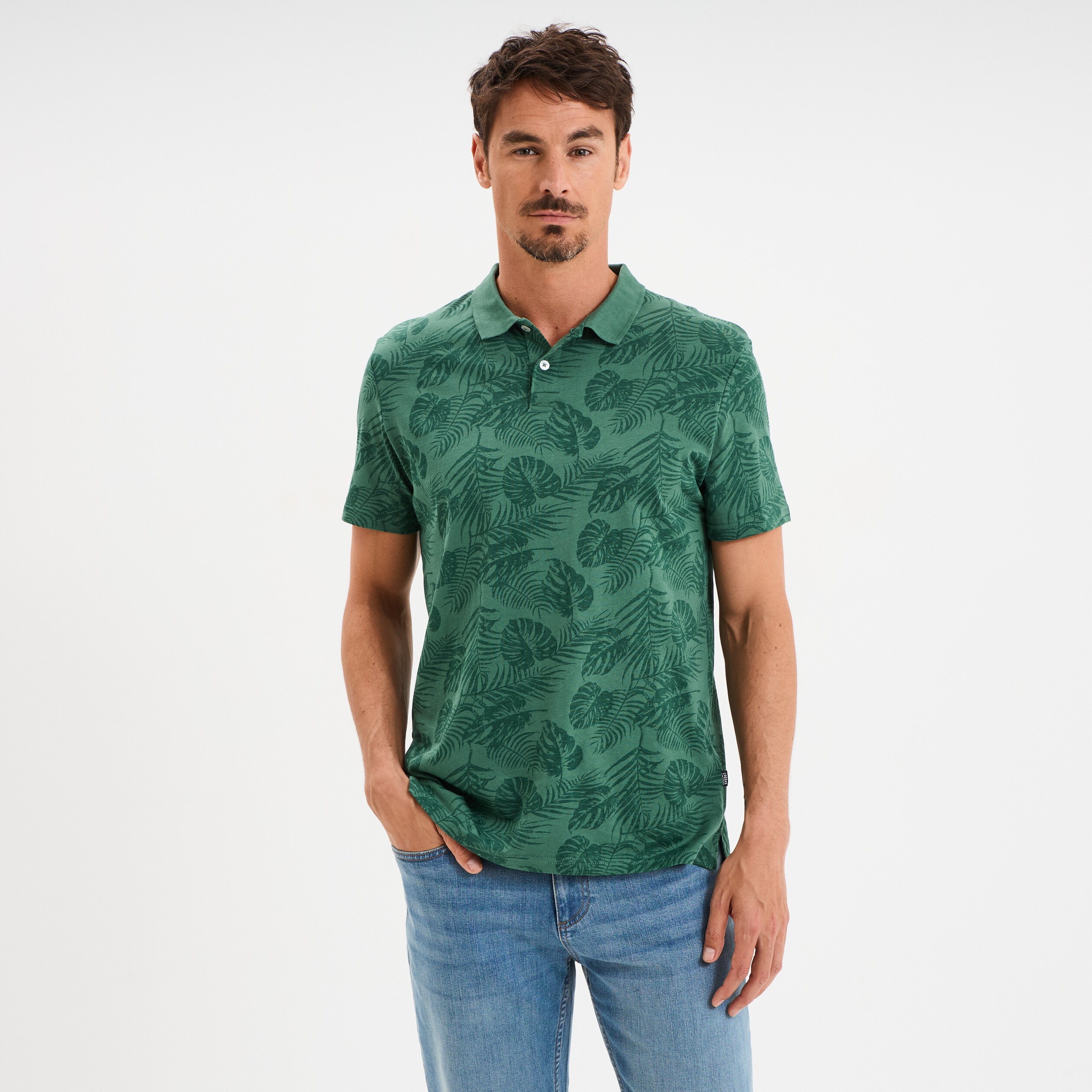 polo manches courtes coton vert homme Polo manches courtes coton vert homme