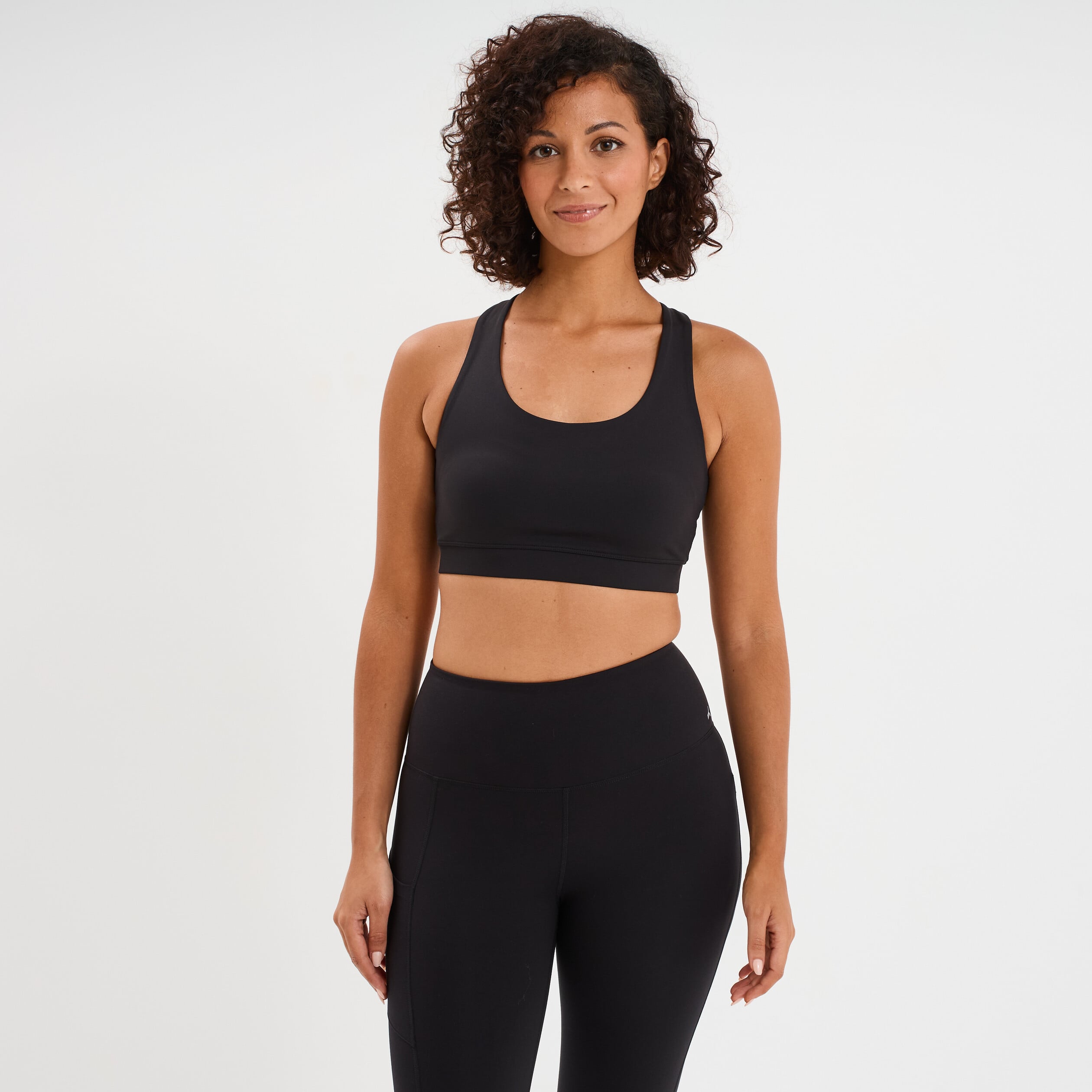 Brassi&egrave;re de sport dos nageur noir femme