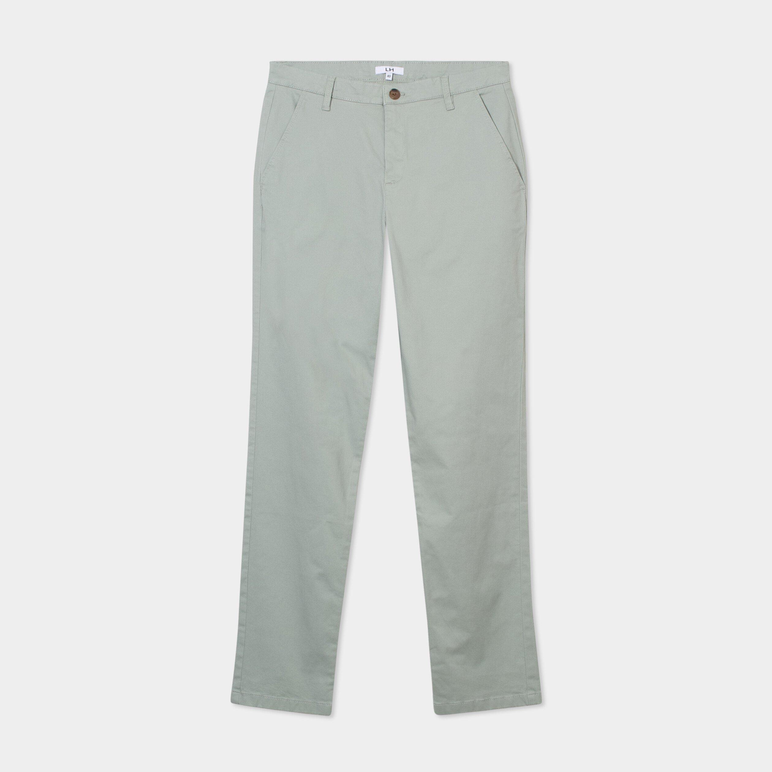 pantalon chino droit stretch vert olive homme Pantalon chino droit stretch vert olive homme