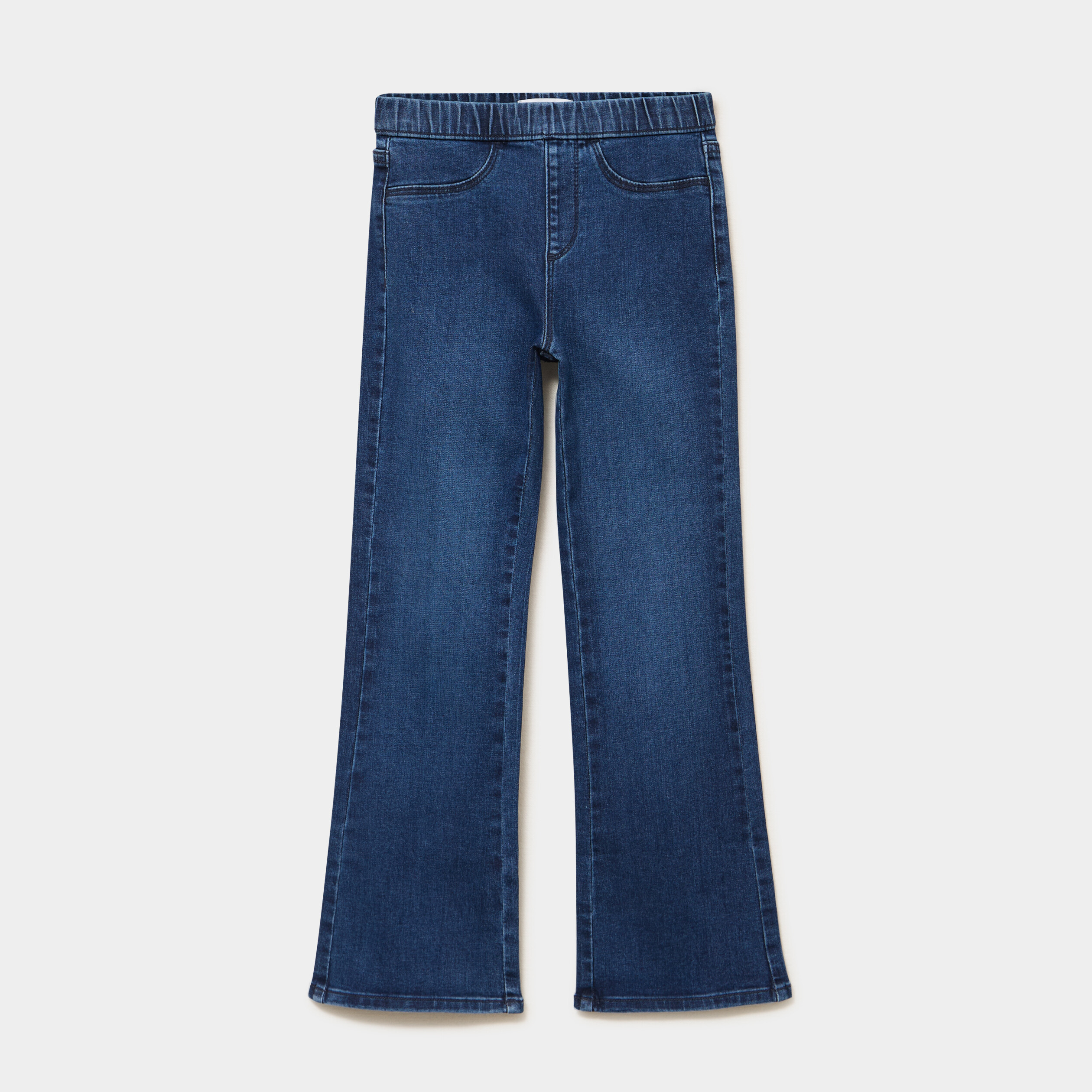 Jegging bootcut taille &eacute;lastiqu&eacute;e bleu fonc&eacute; fille