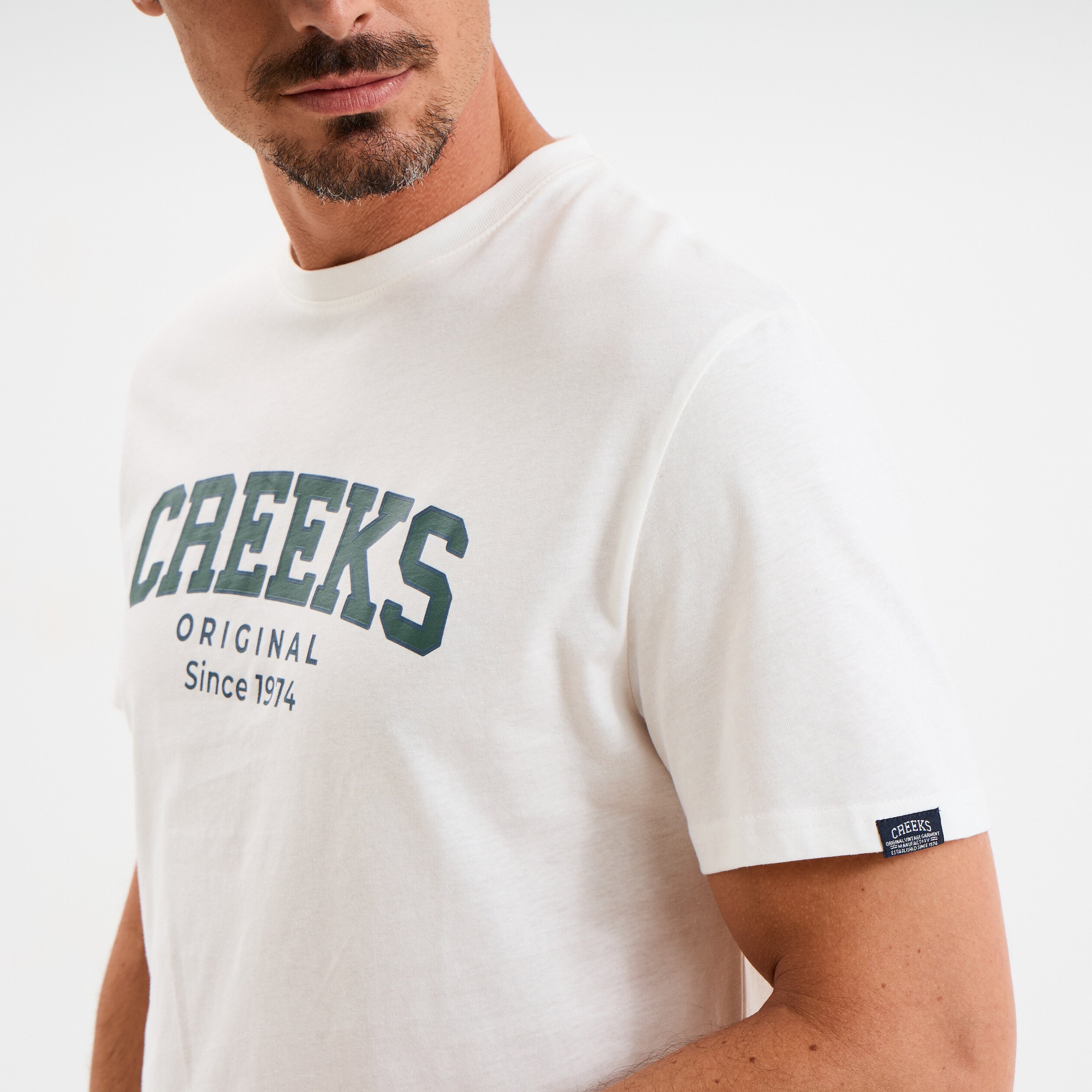 t shirt droit manches courtes coton blanc homme T-shirt droit manches courtes coton blanc homme