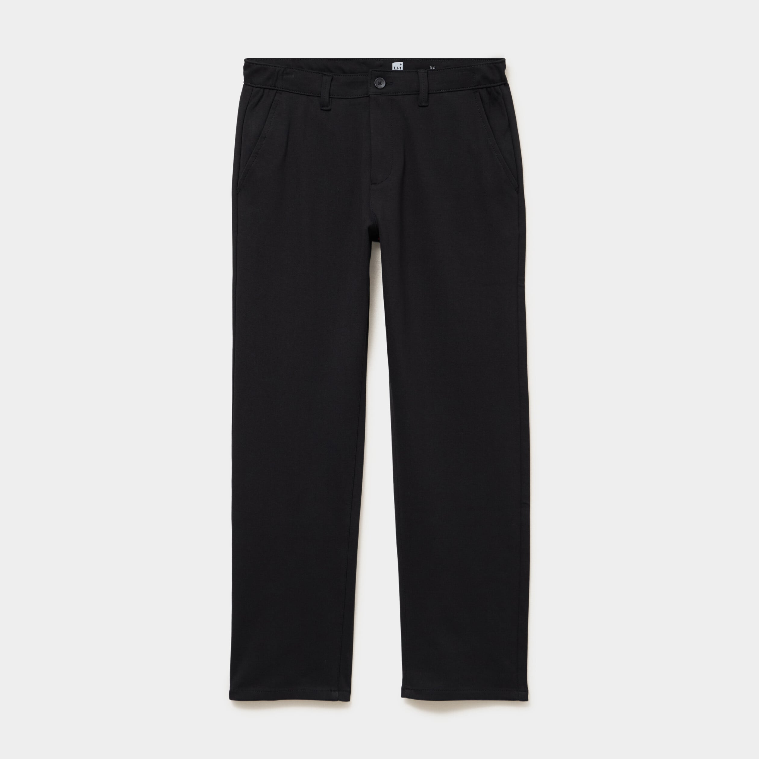 Pantalon chino regular taille &eacute;lastiqu&eacute;e noir homme
