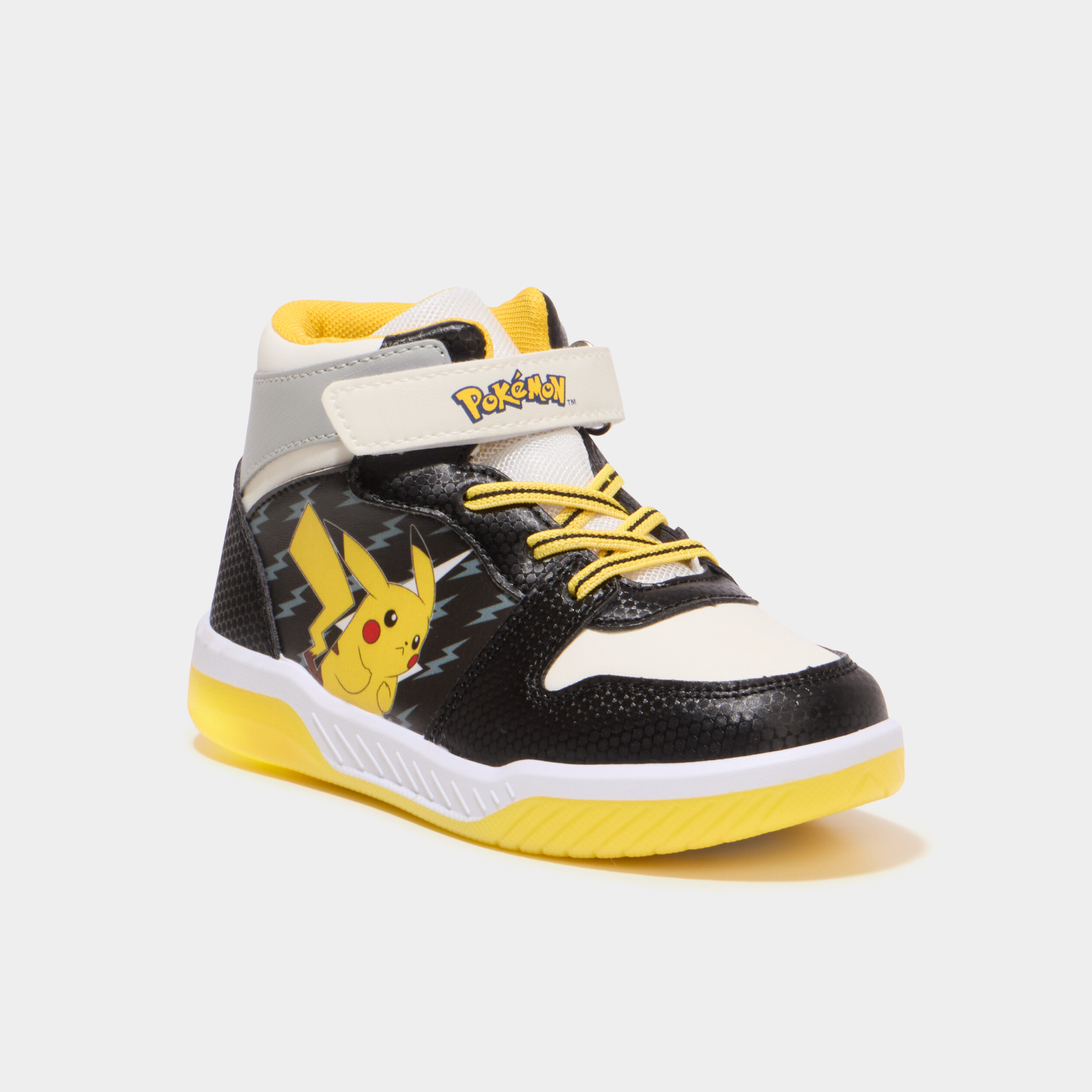 Baskets montantes lumineuses Pikachu noir gar&ccedil;on