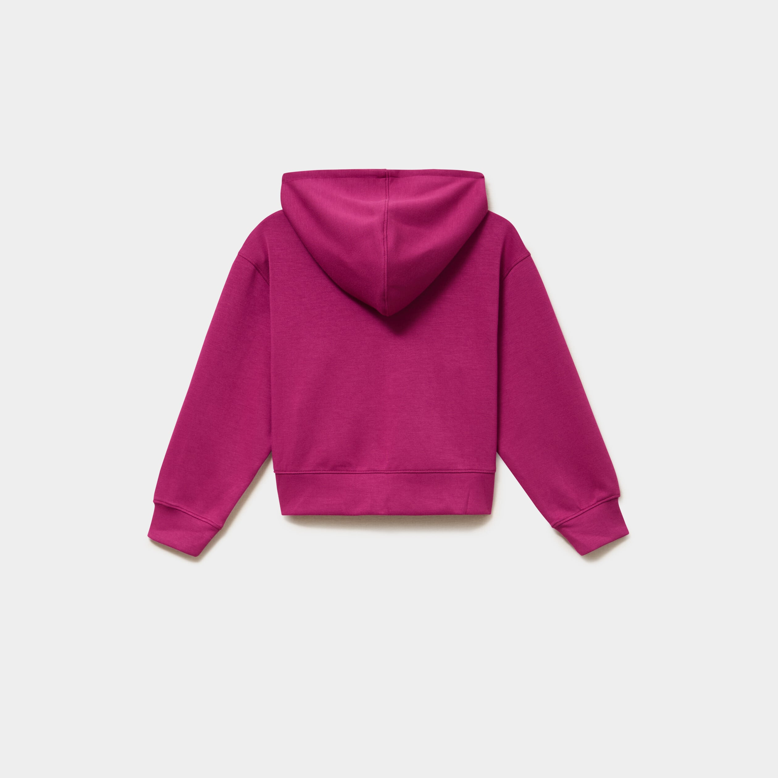 Sweat zipp&eacute; stretch &agrave; capuche violet fille