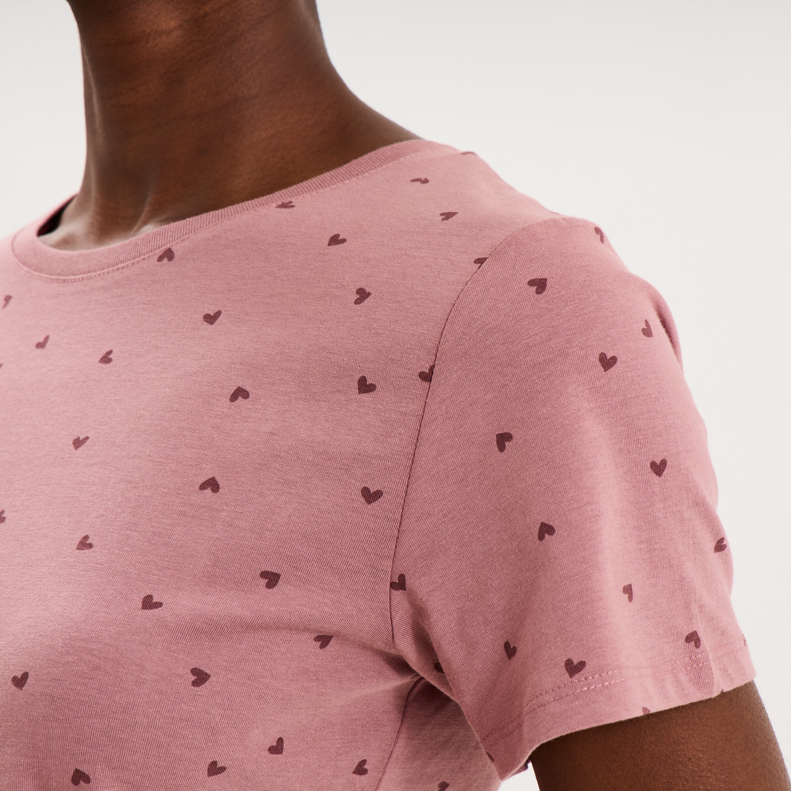 Ensemble pyjama t-shirt pantalon coton rose femme