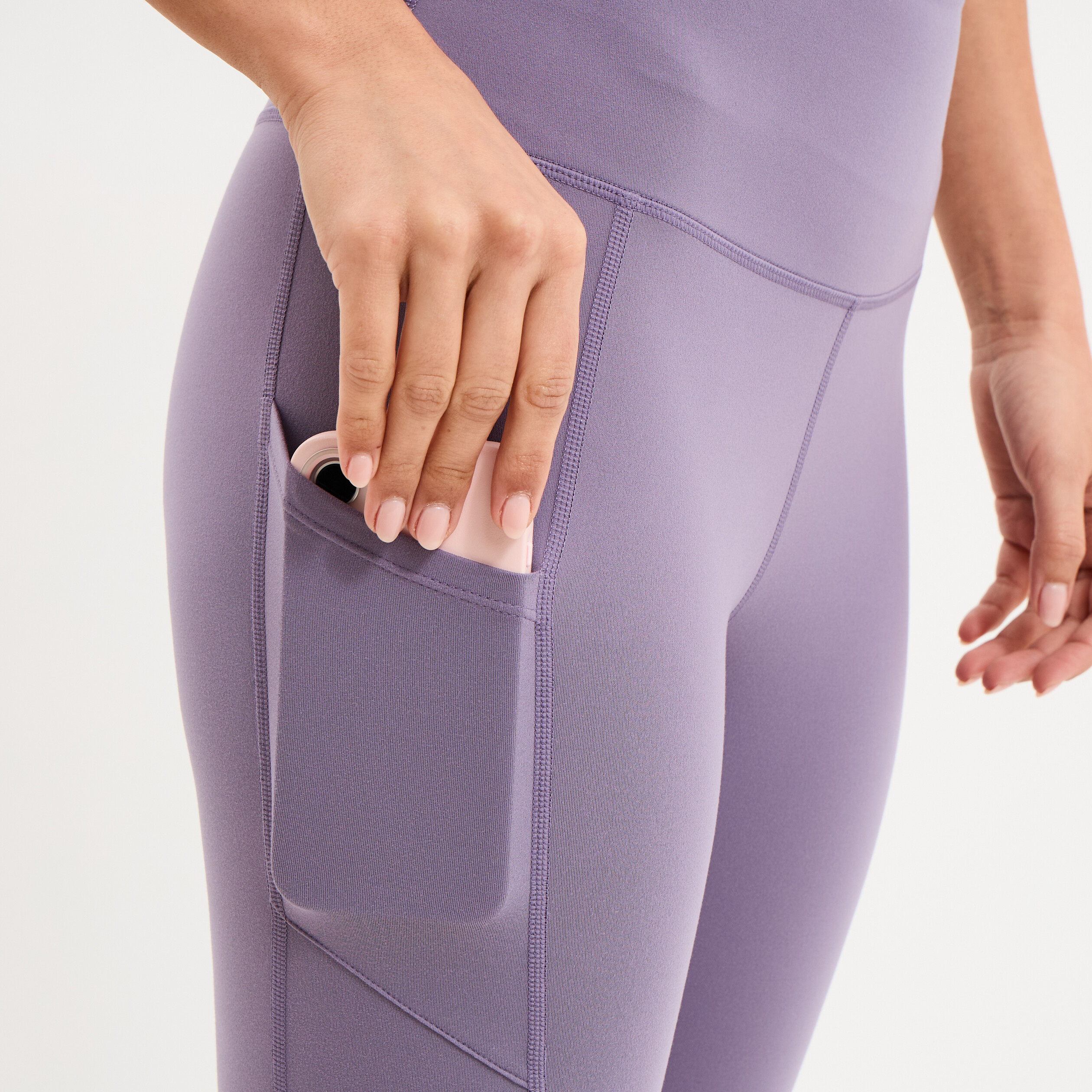 Legging de sport taille haute violet femme