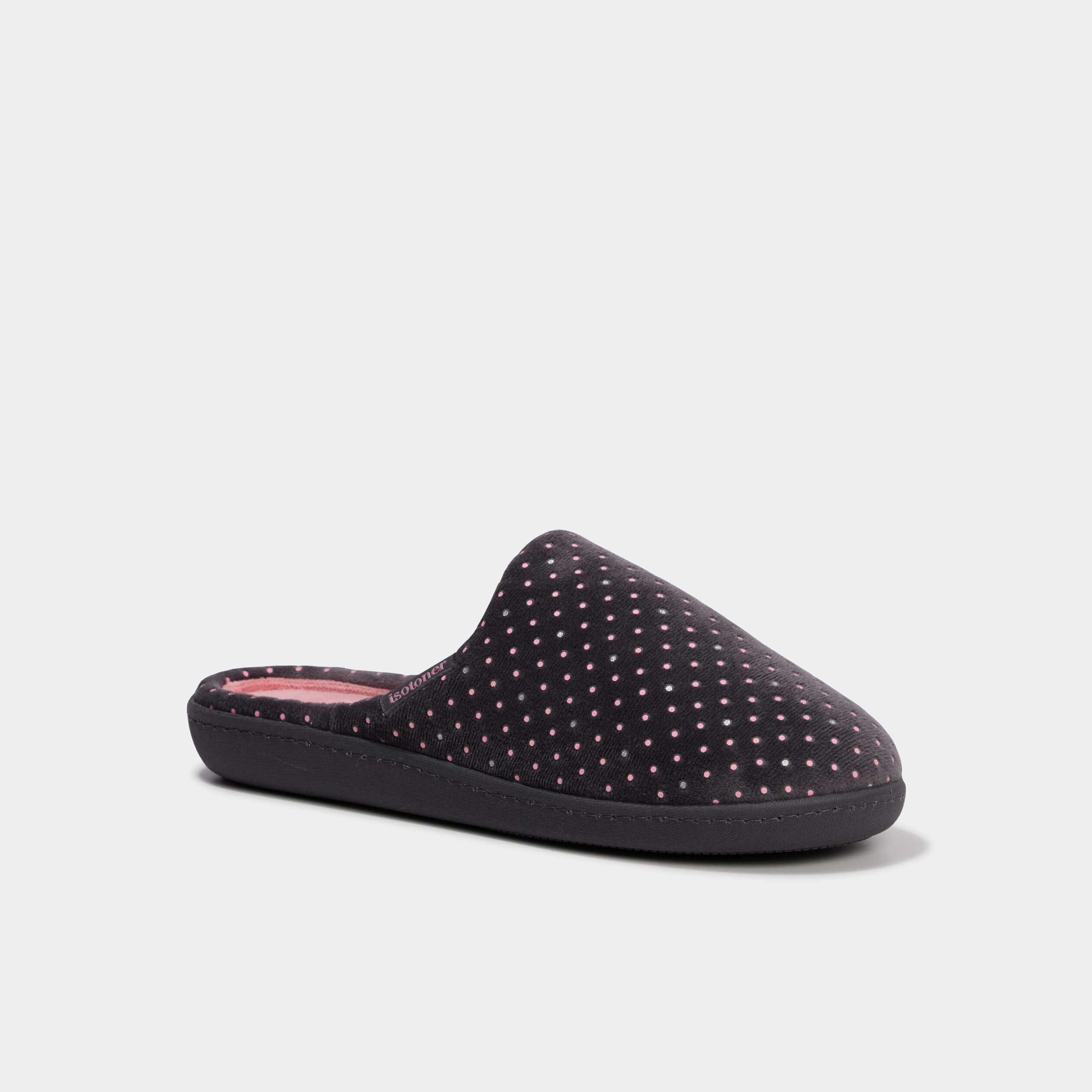 Chaussons mules Isotoner rose femme