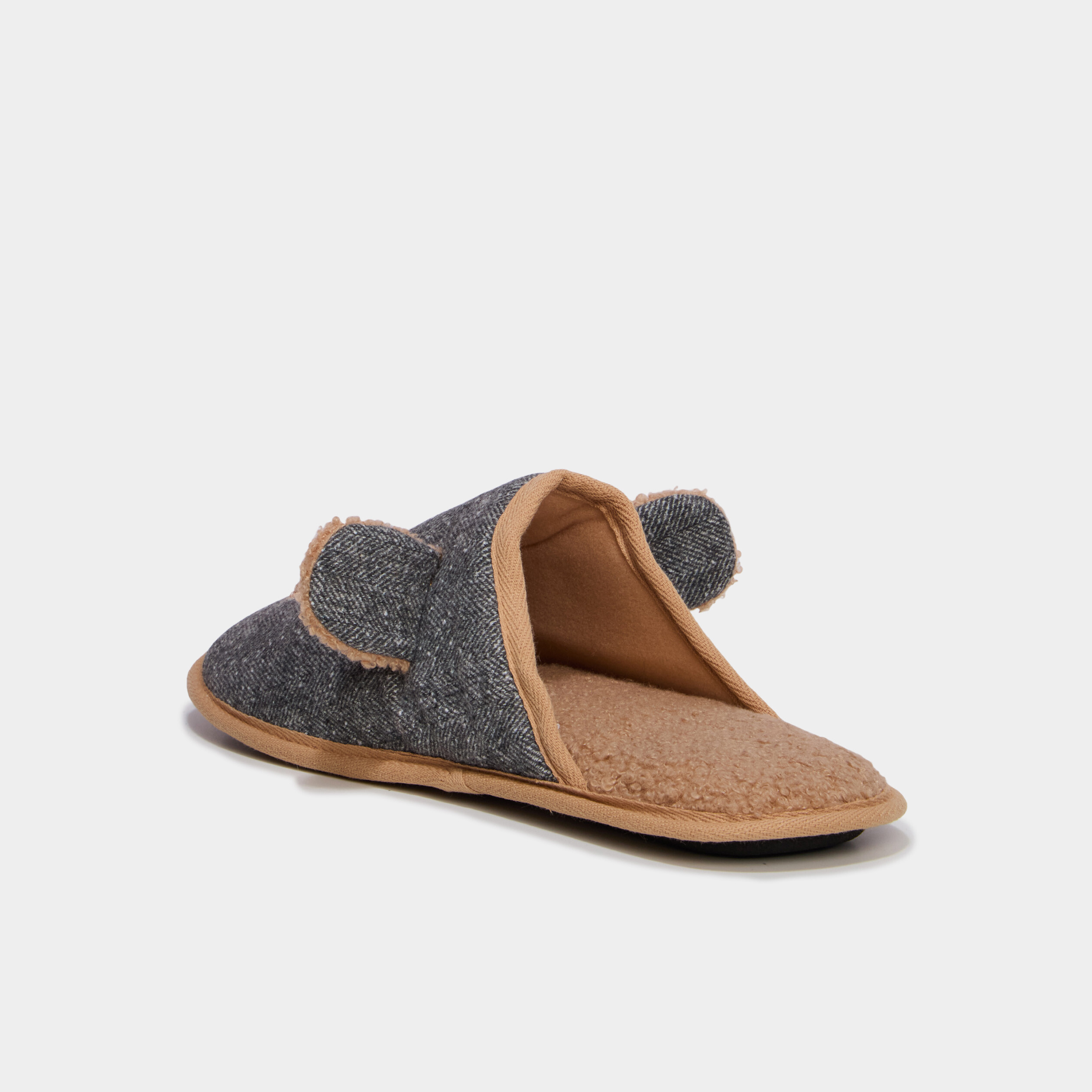 Chaussons mules gris homme