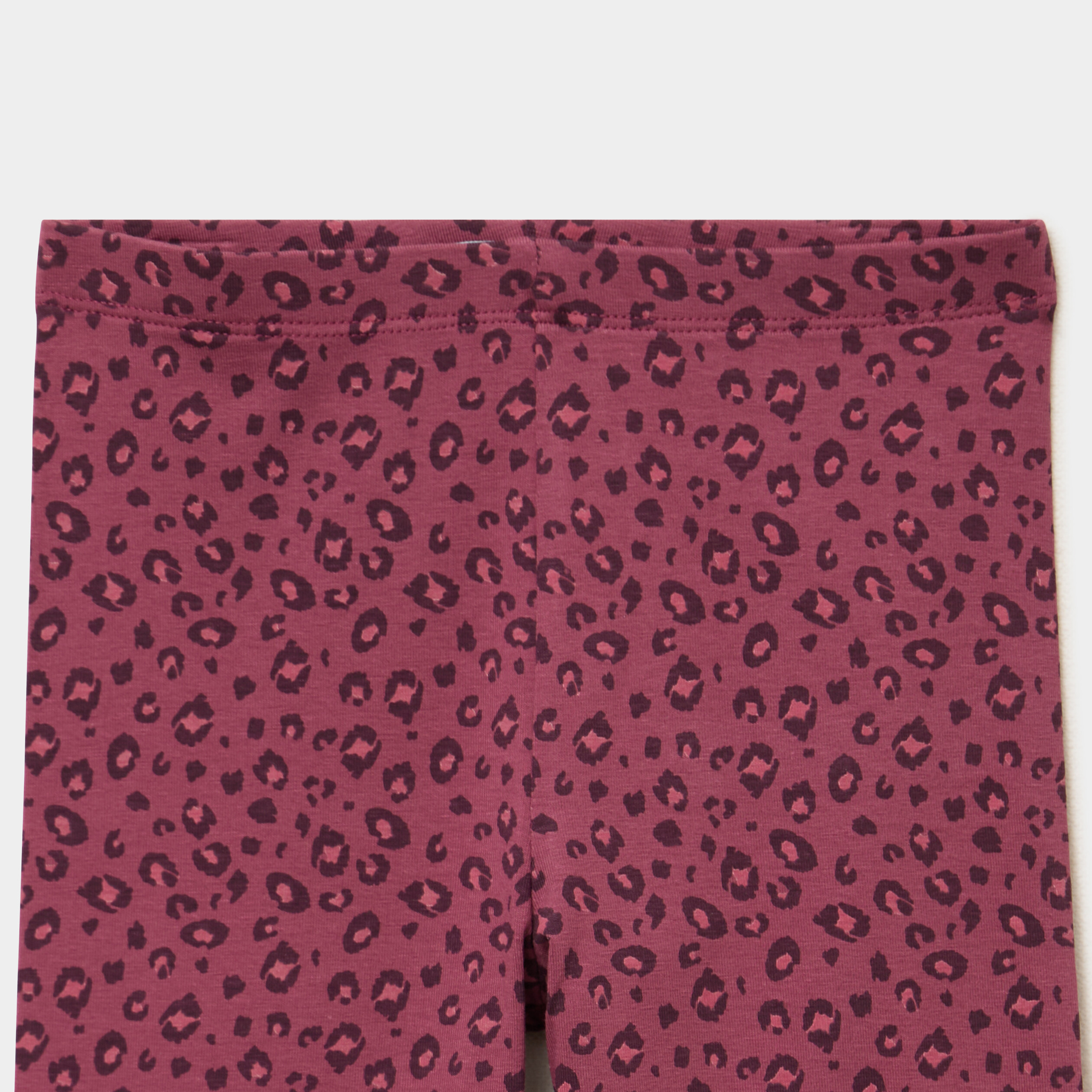 Legging taille &eacute;lastiqu&eacute;e coton bordeaux fille