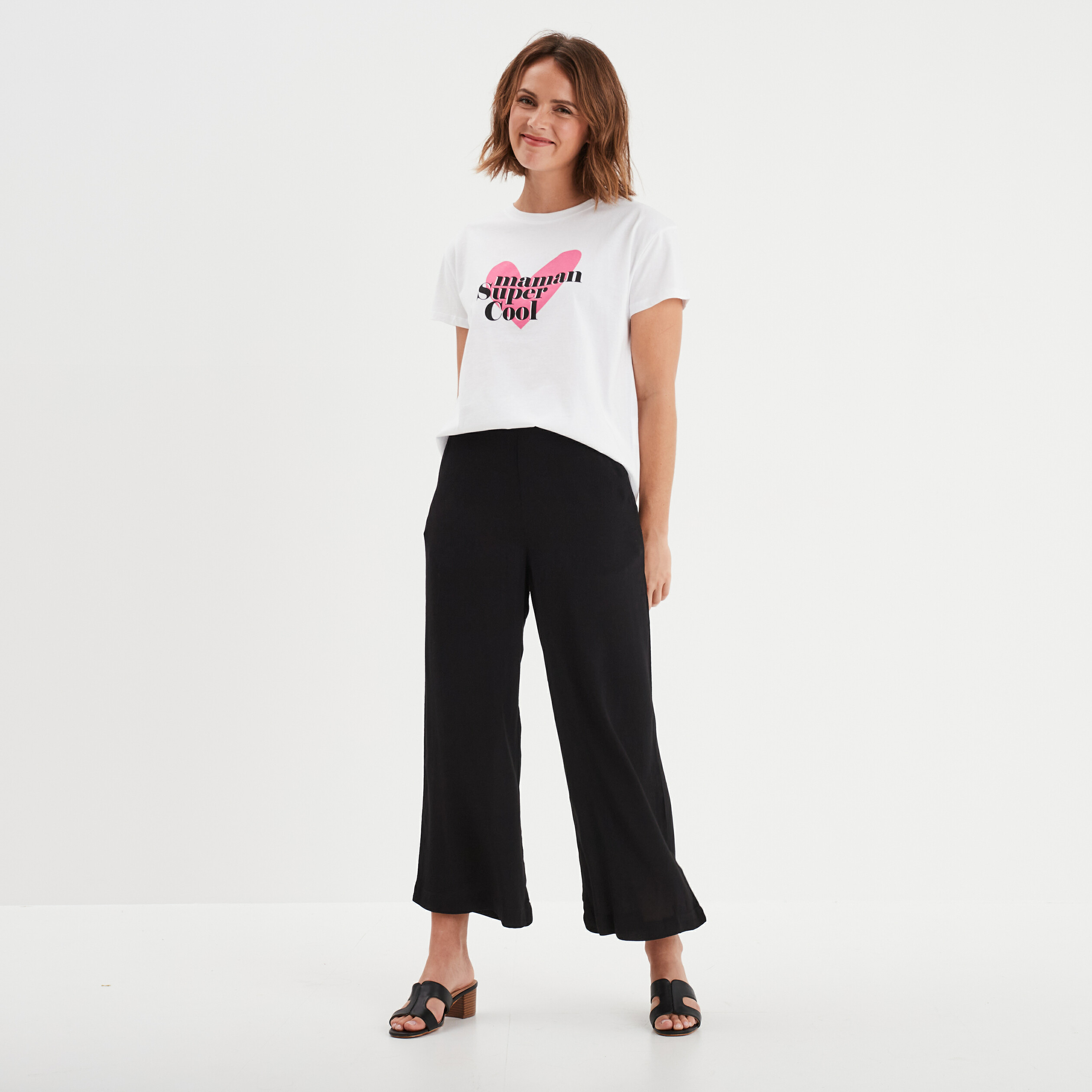 t shirt fete des meres oversize coton ecru femme T-shirt Fête des mères oversize coton ecru femme