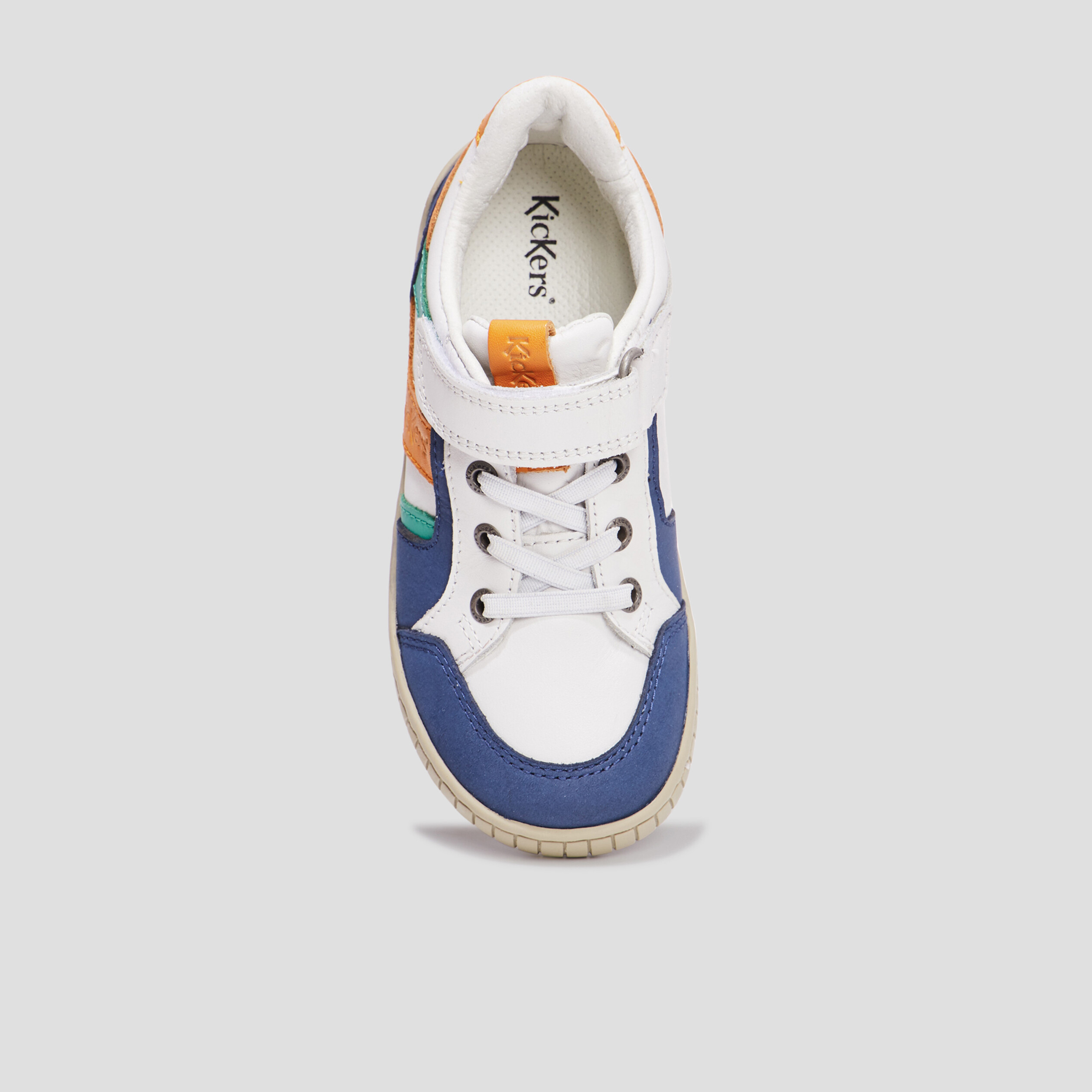 tennis basses en cuir kickers windo blanc garcon Tennis basses en cuir Kickers Windo blanc garçon