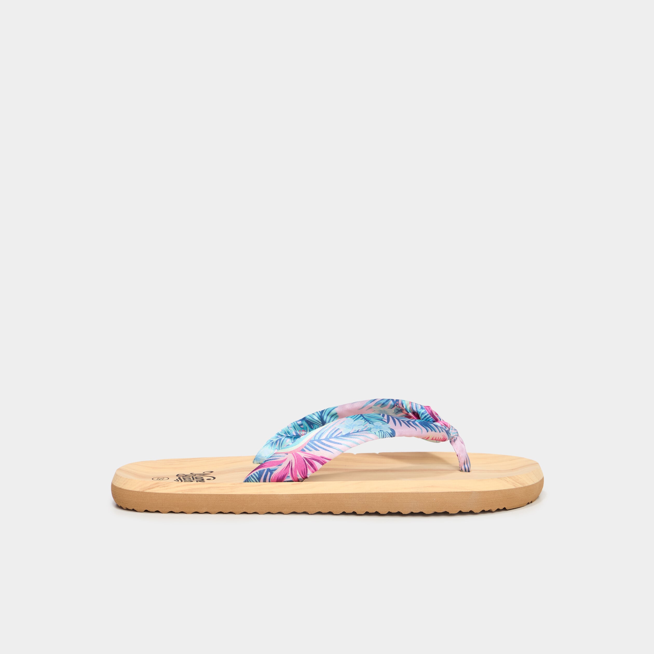 Tongs de plage esprit foulard multicolore femme