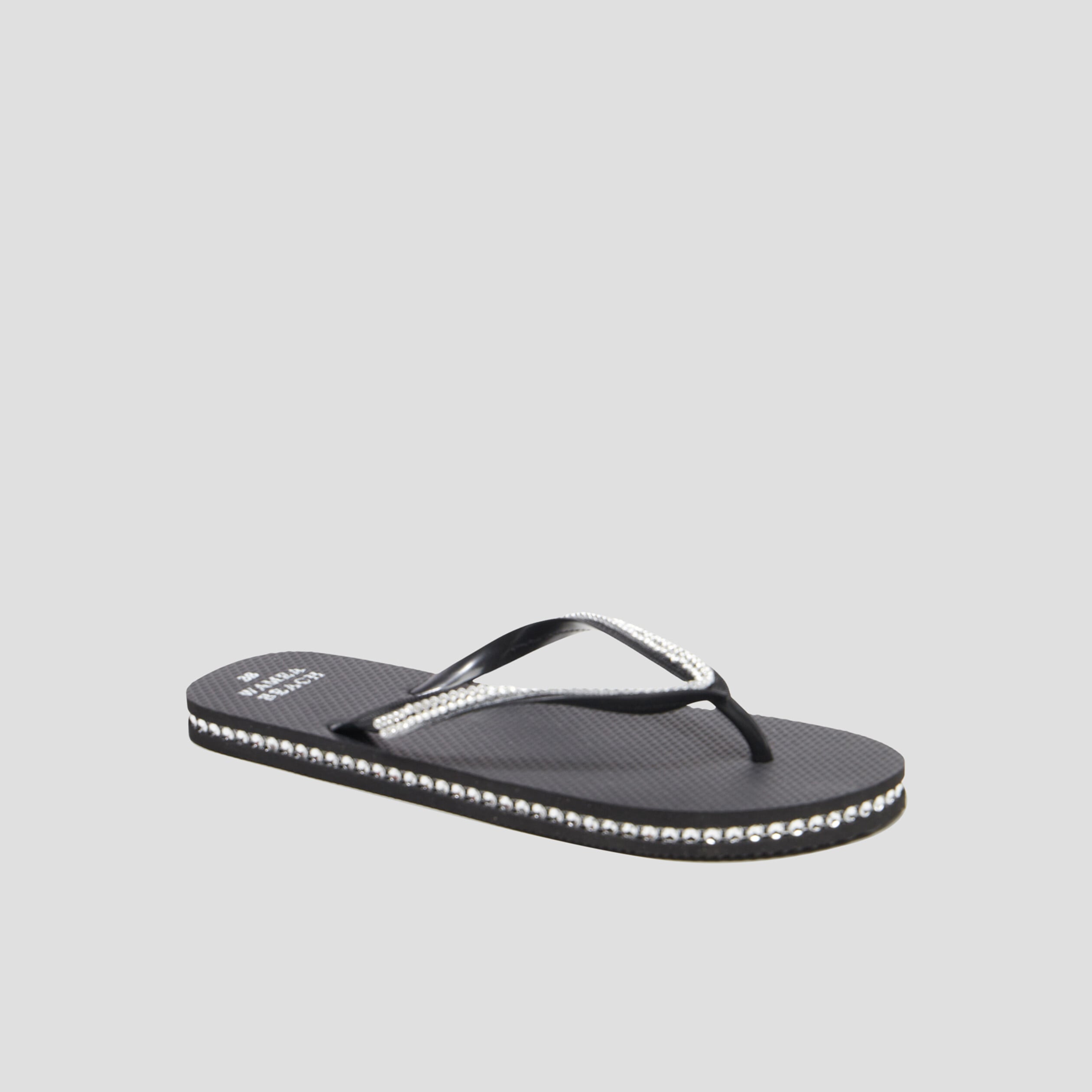 Tongs avec strass Wamea Beach noir femme