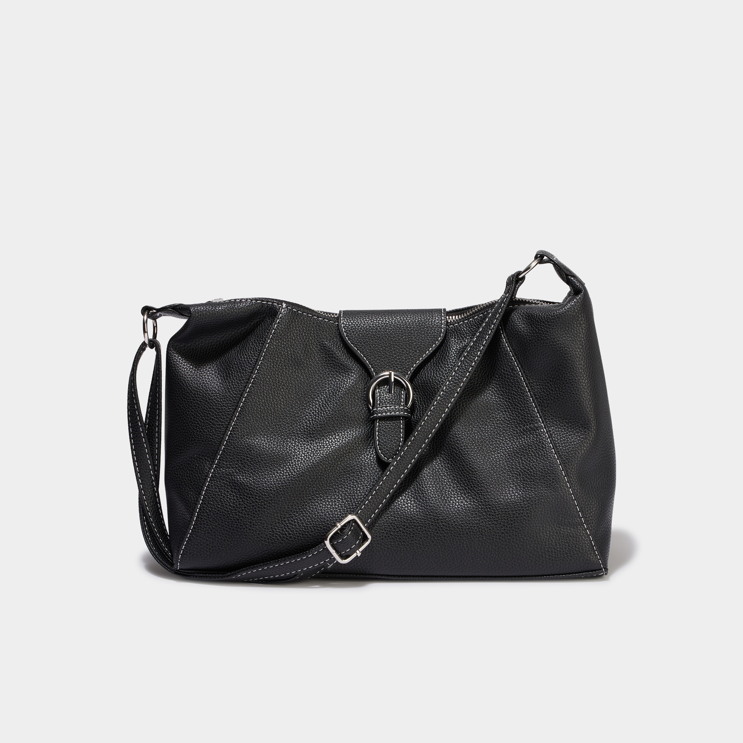 Sac port&eacute;-&eacute;paule rectangulaire noir femme