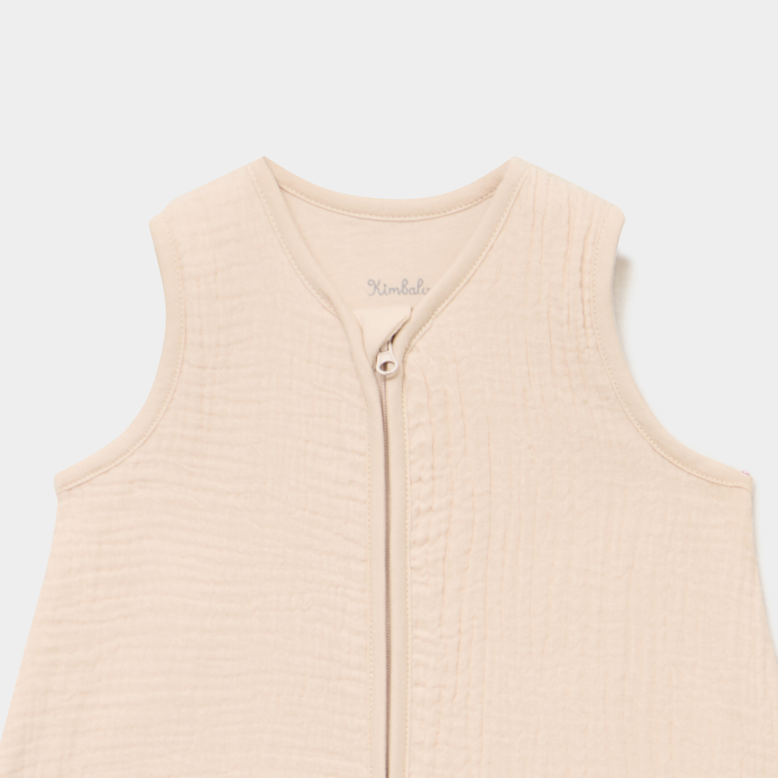 Gigoteuse gaze de coton ajustable TOG 1 taupe b&eacute;b&eacute;