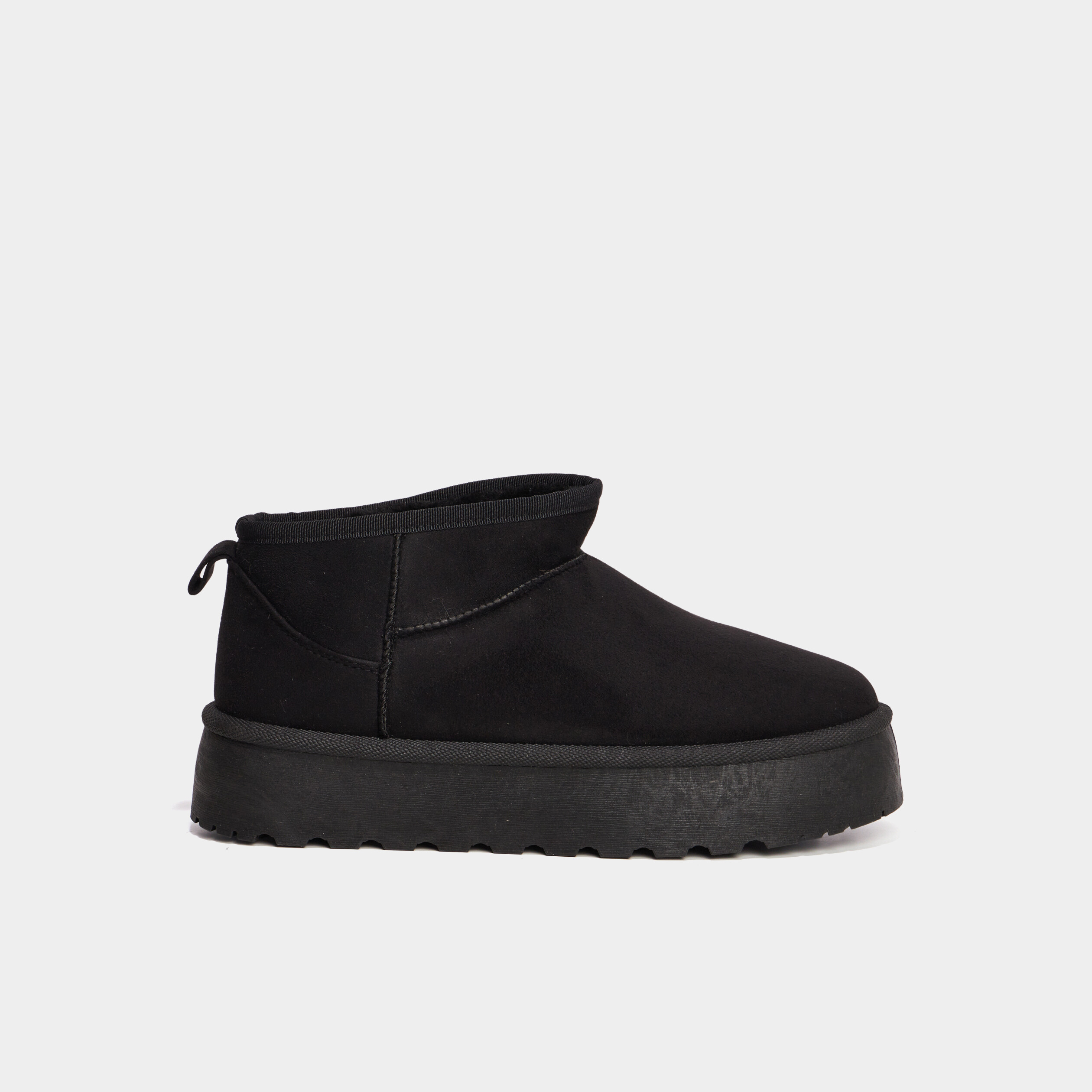 Bottines compens&eacute;es fourr&eacute;es Creeks noir femme