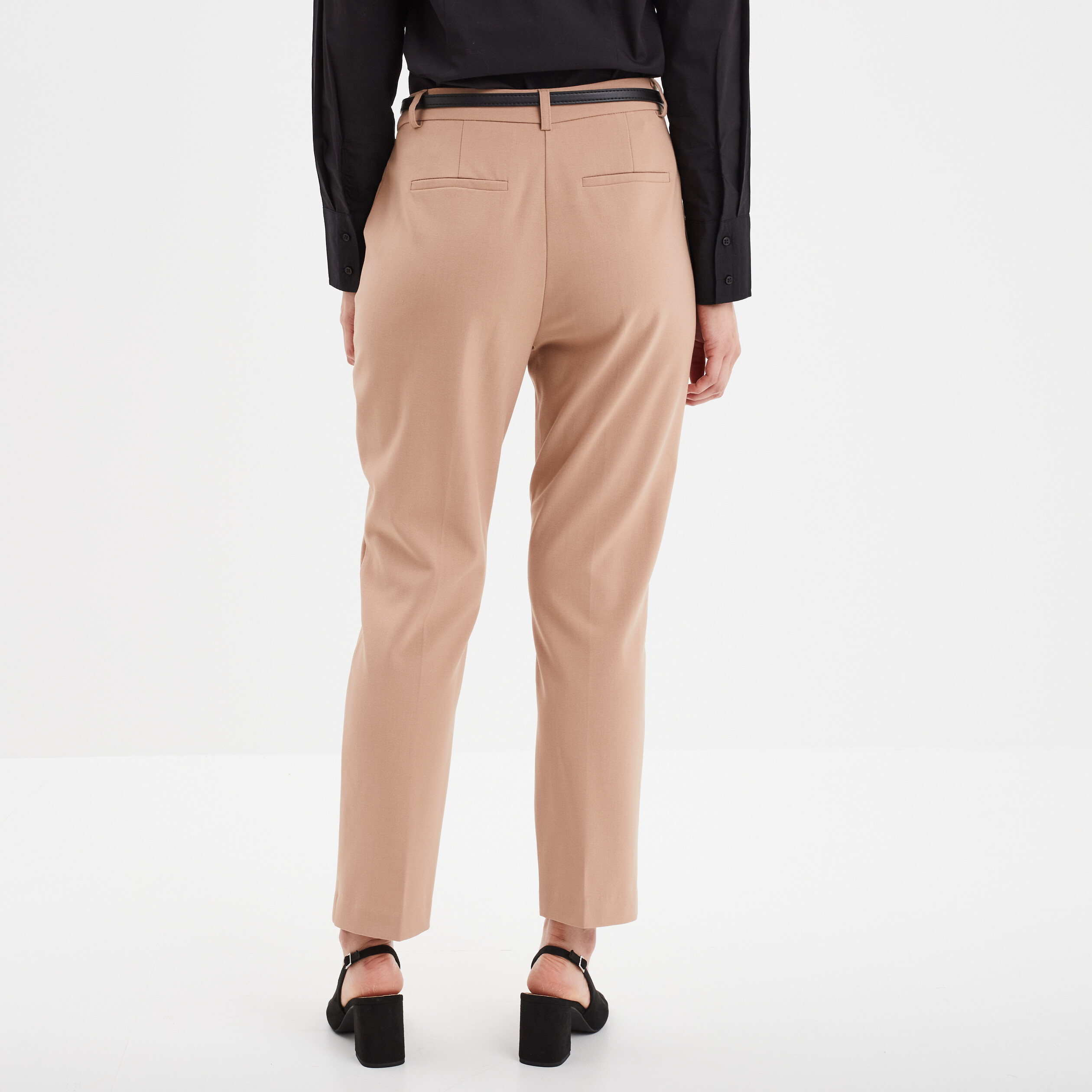pantalon city stretch 78eme marron femme Pantalon city stretch 7/8ème marron femme
