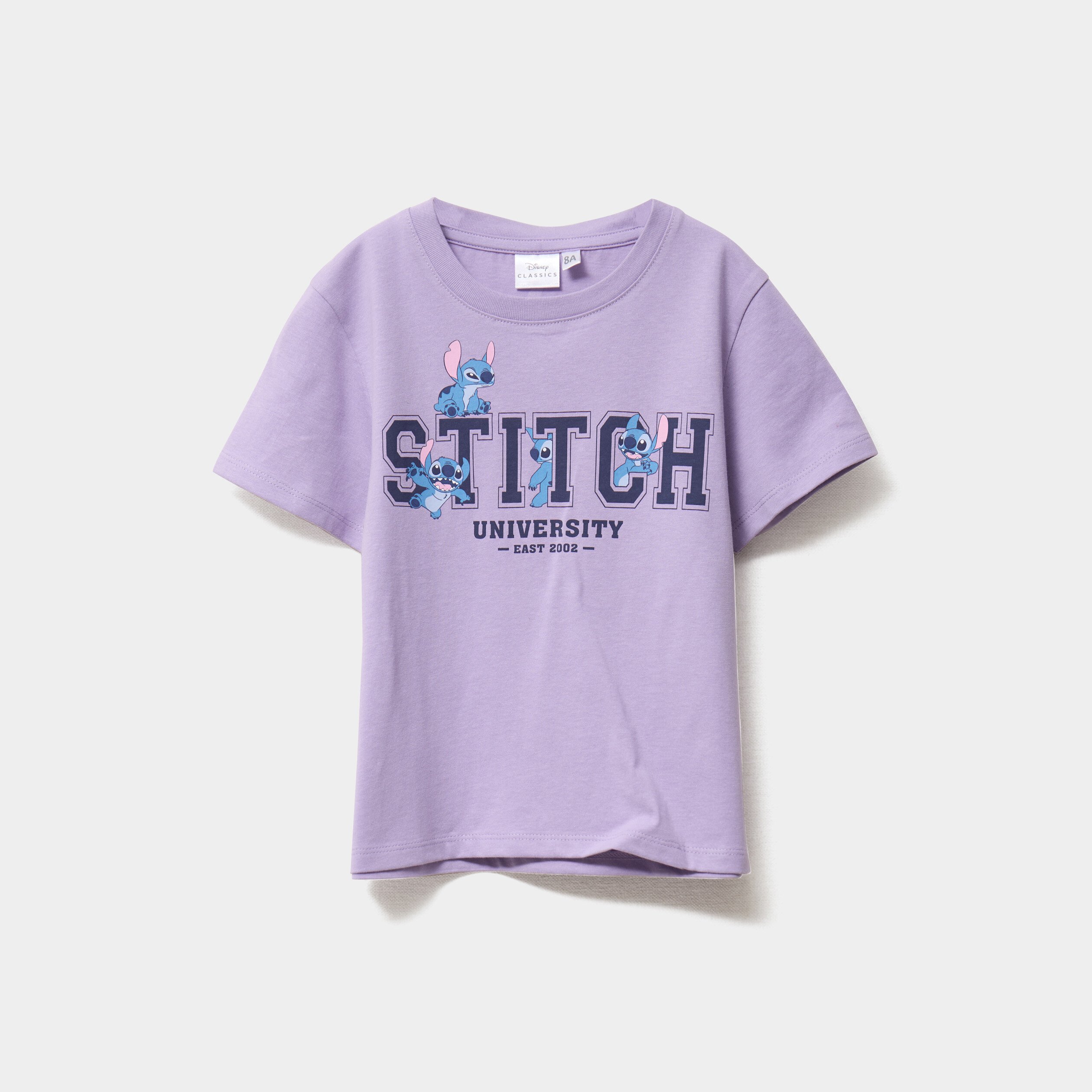 T-shirt manches courtes coton Stitch parme fille