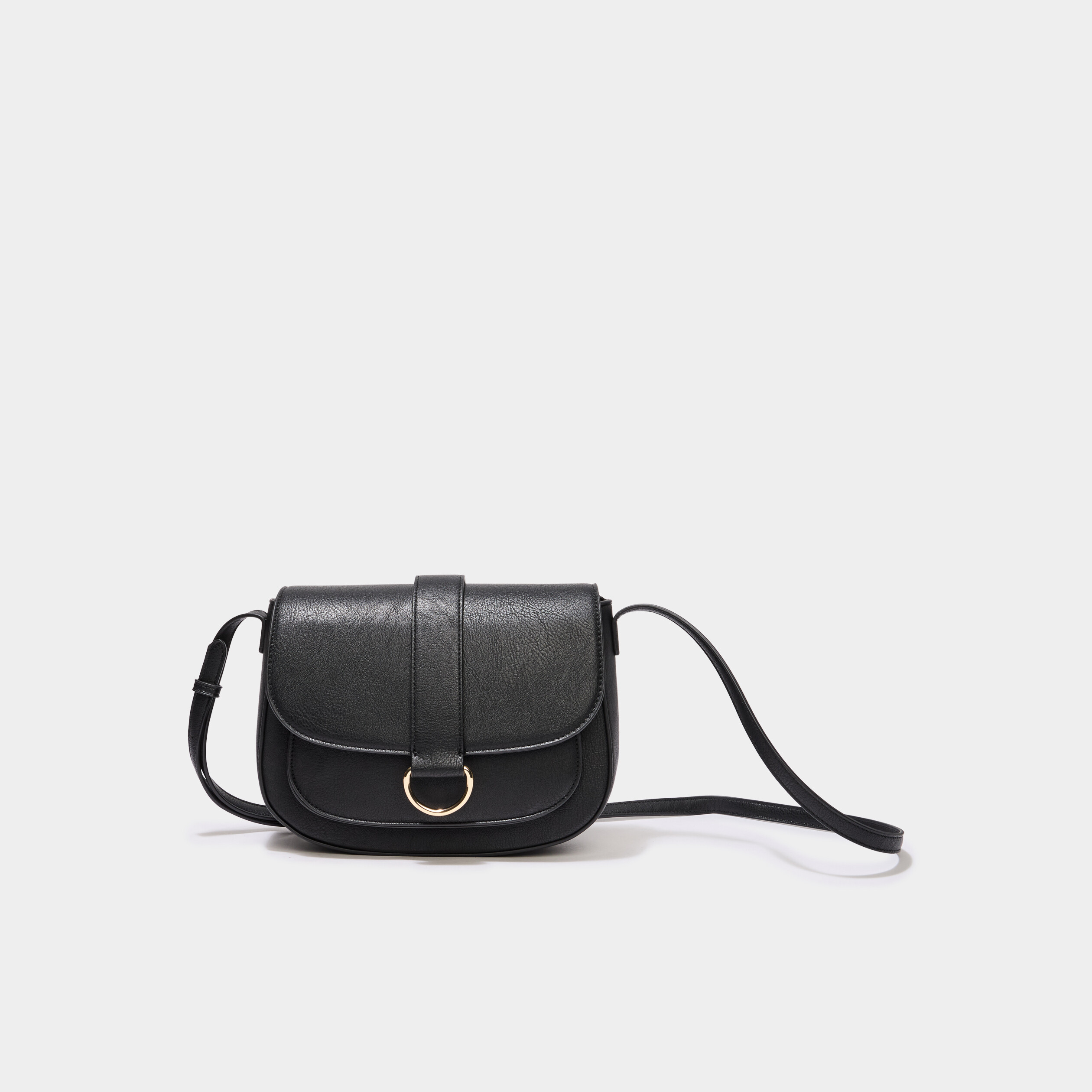 Sac besace en bandouli&egrave;re noir femme