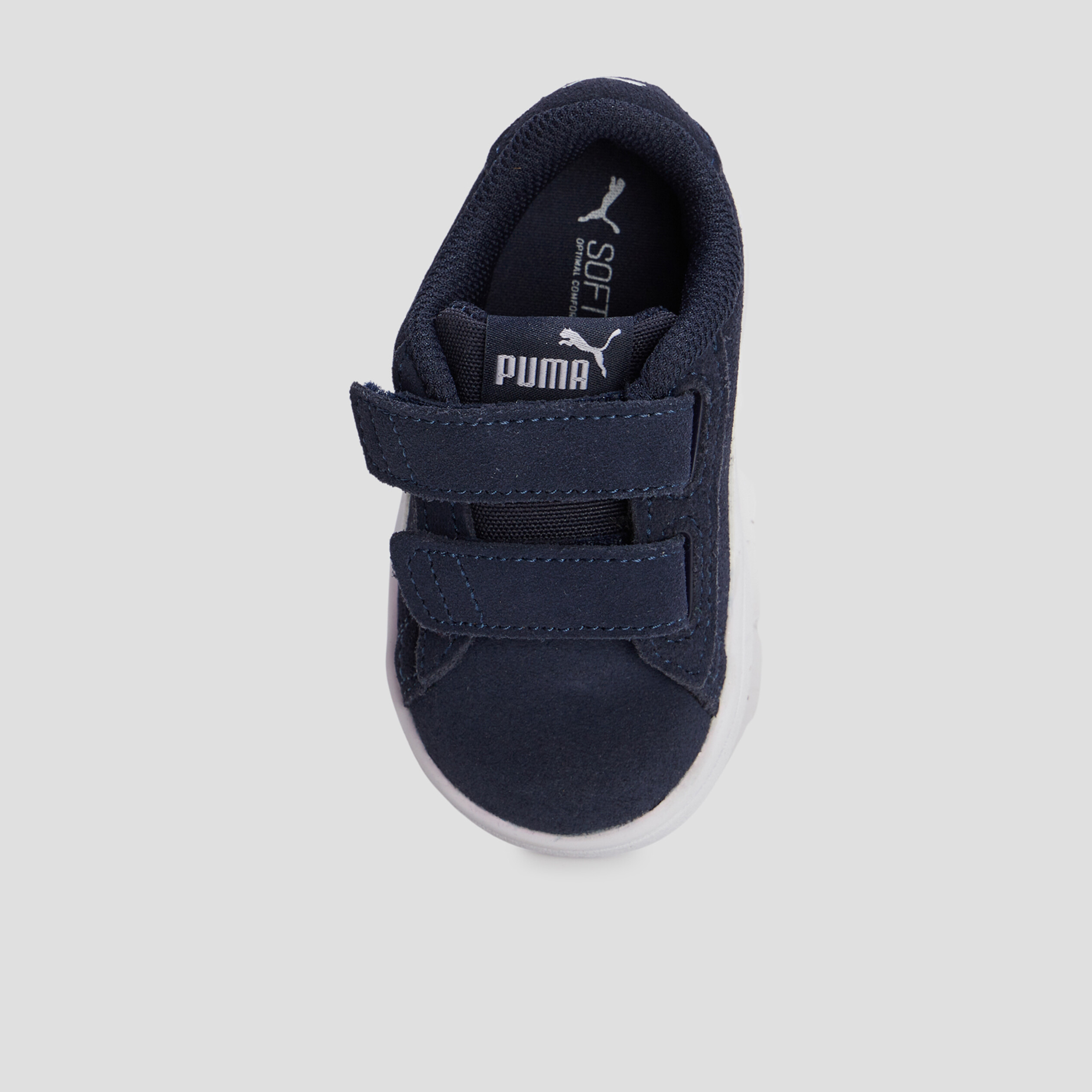Tennis à scratchs Smash V2 Puma bleu marine bébé garçon