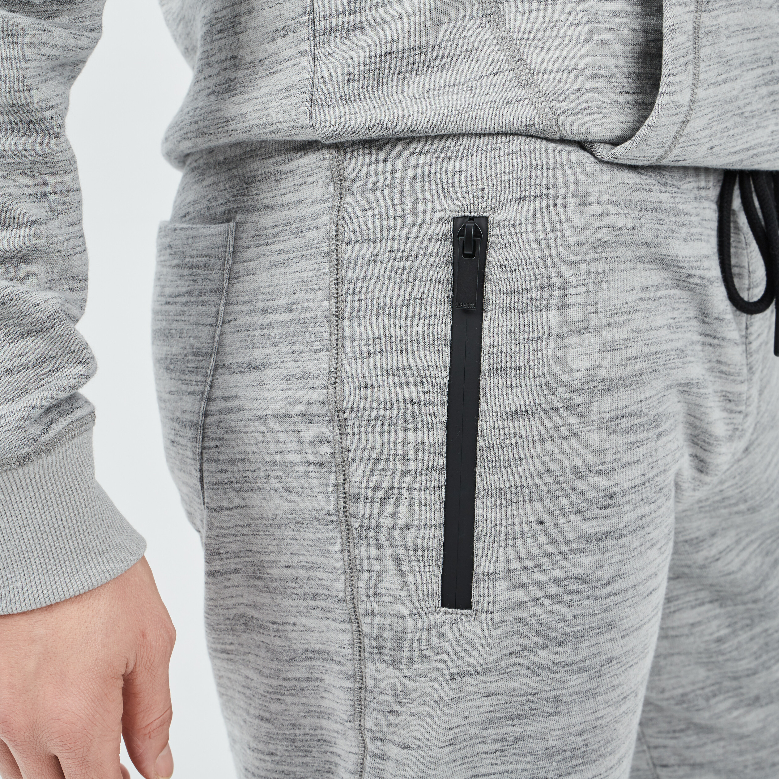 pantalon jogging taille elastiquee gris homme Pantalon jogging taille élastiquée gris homme