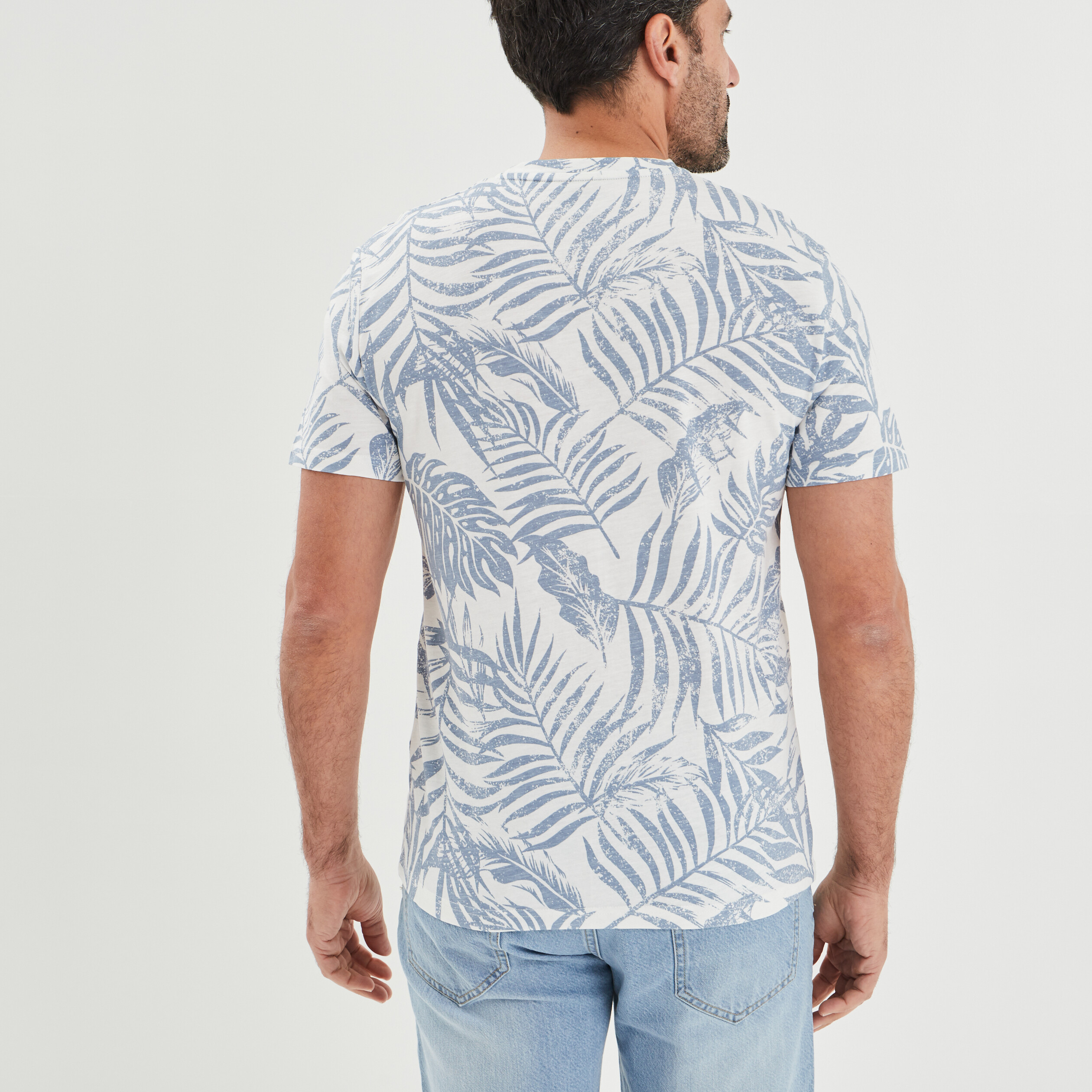 T-shirt manches courtes bleu homme