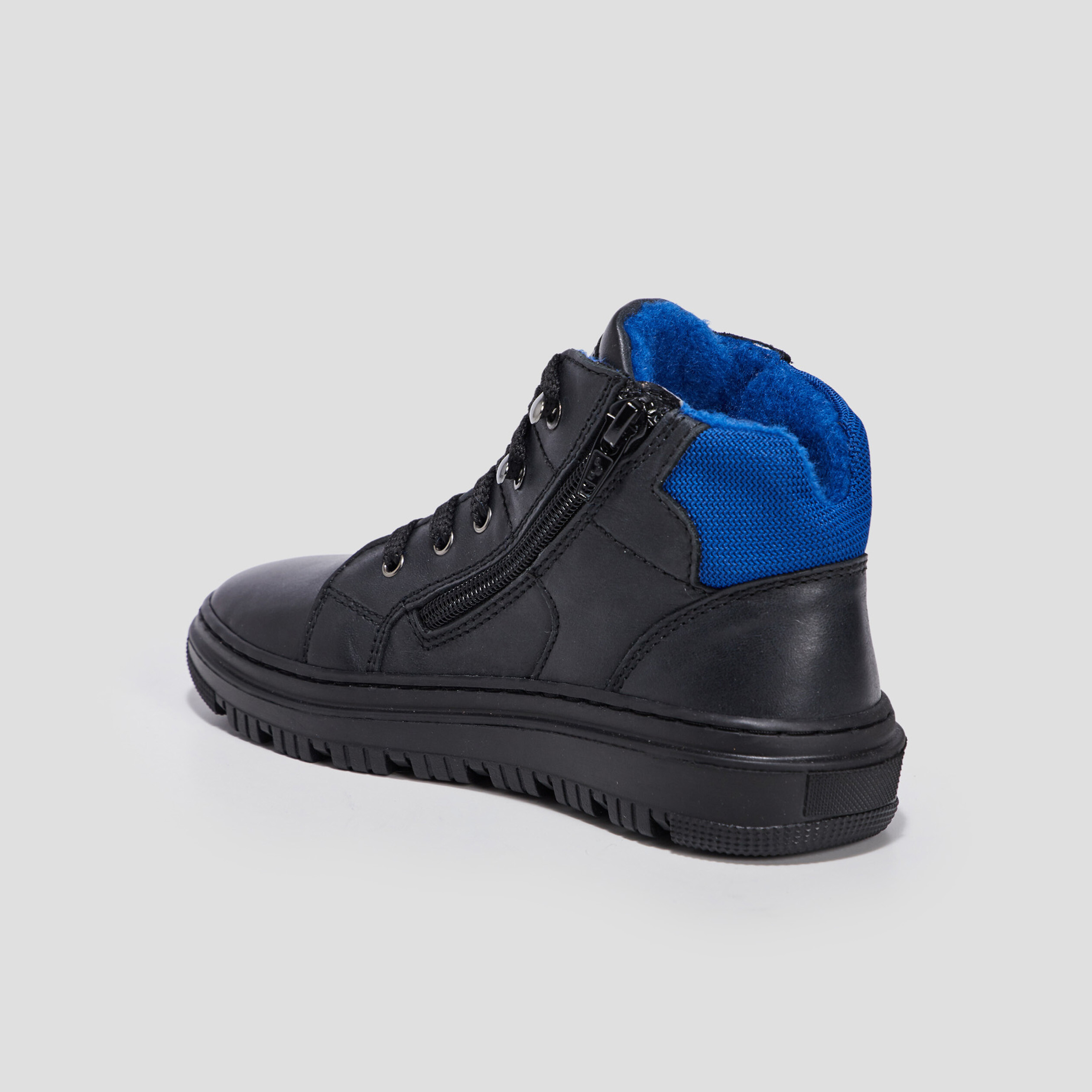 Baskets montantes zippées noir garçon