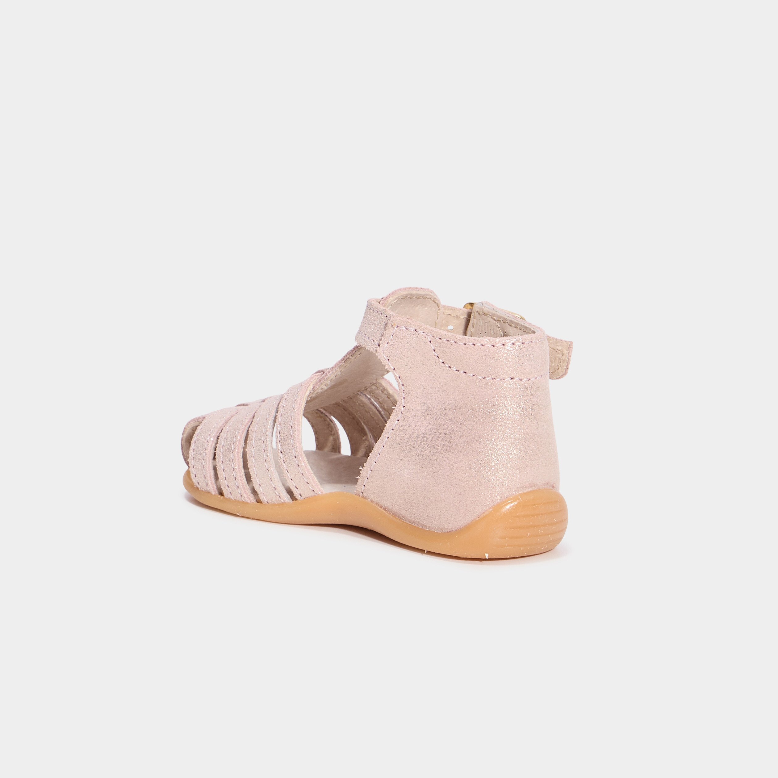 sandales en cuir rose bebef Sandales en cuir rose bébé fille