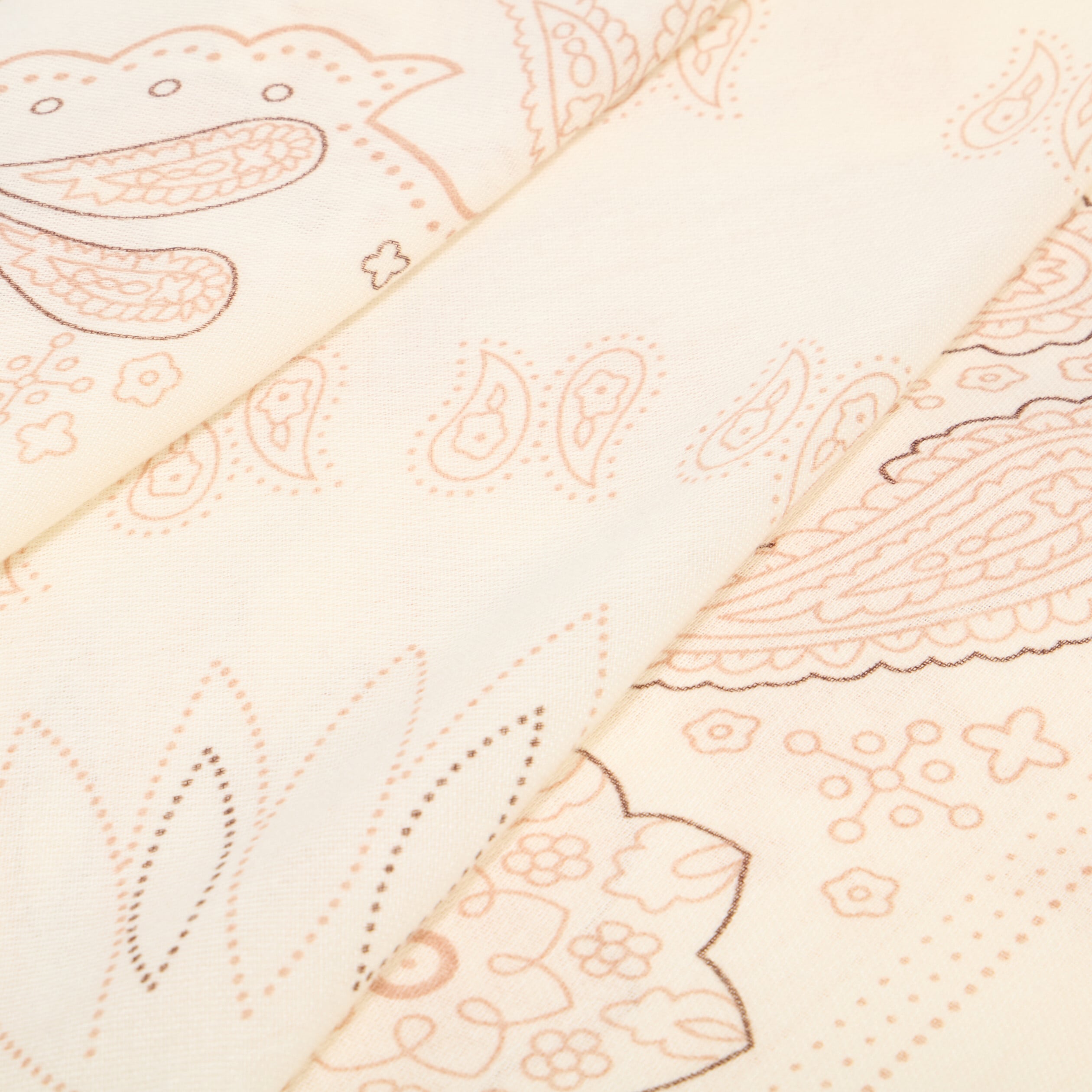 Foulard carr&eacute; ivoire femme