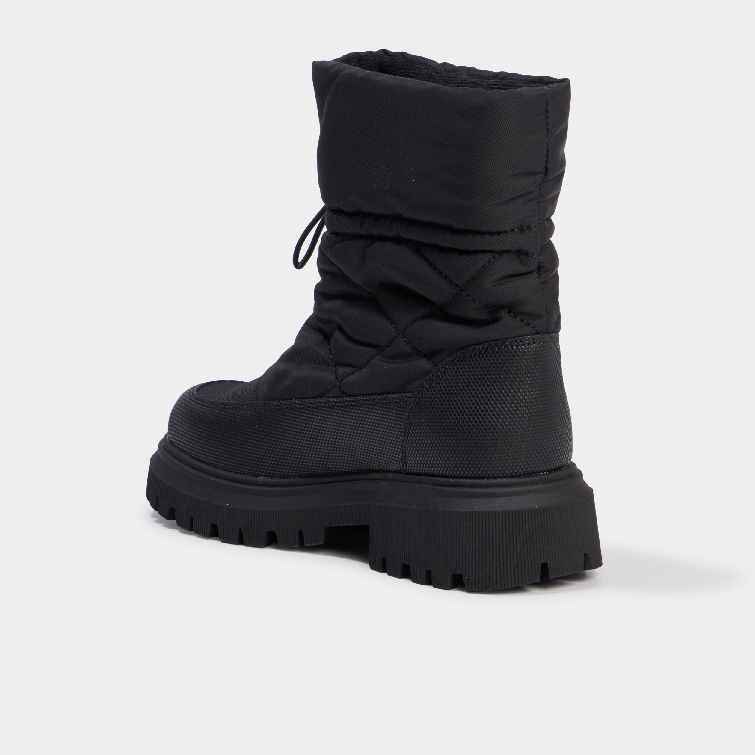 Boots avec lien &agrave; coulisse noir fille