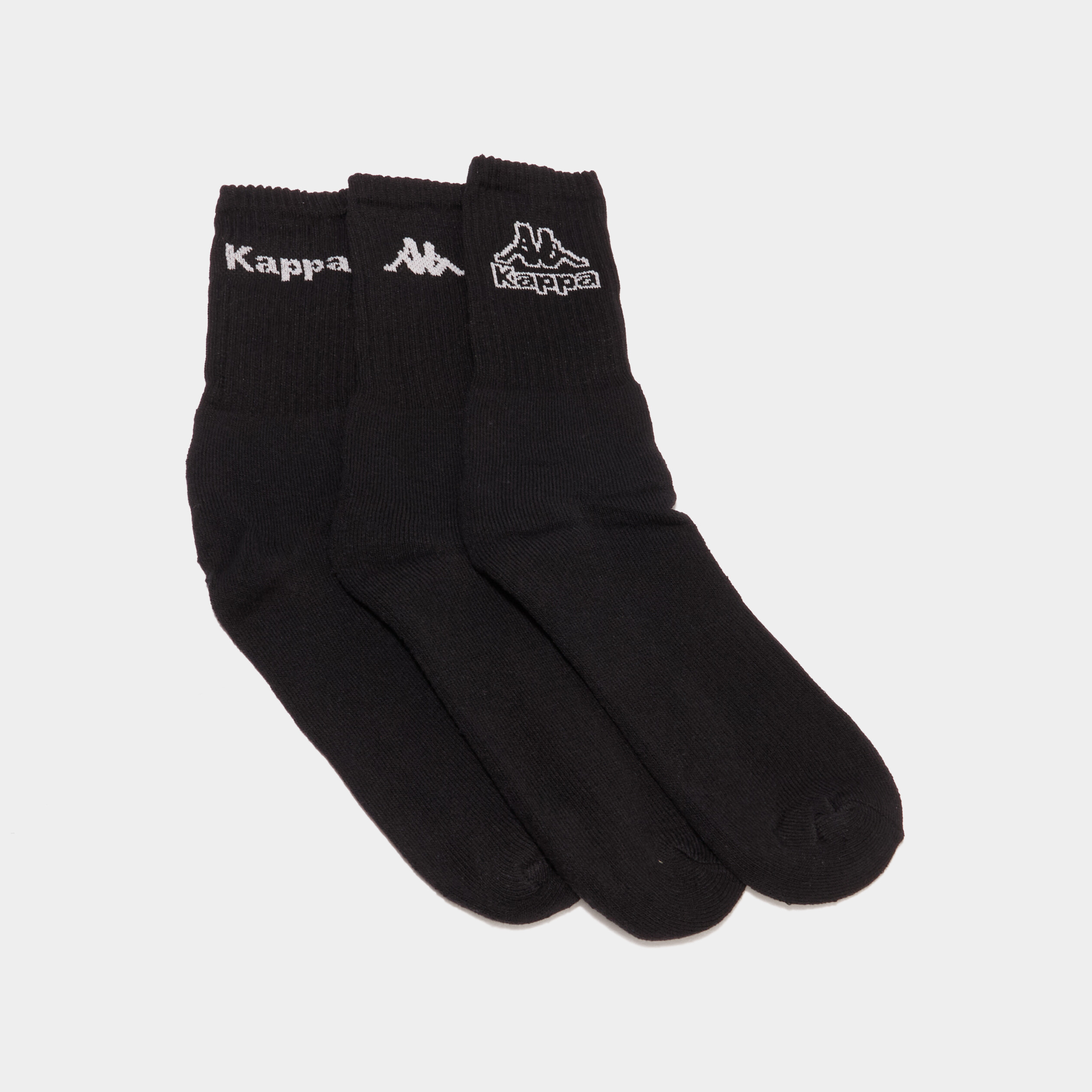 Lot 3 paires chaussettes sport Kappa noir homme