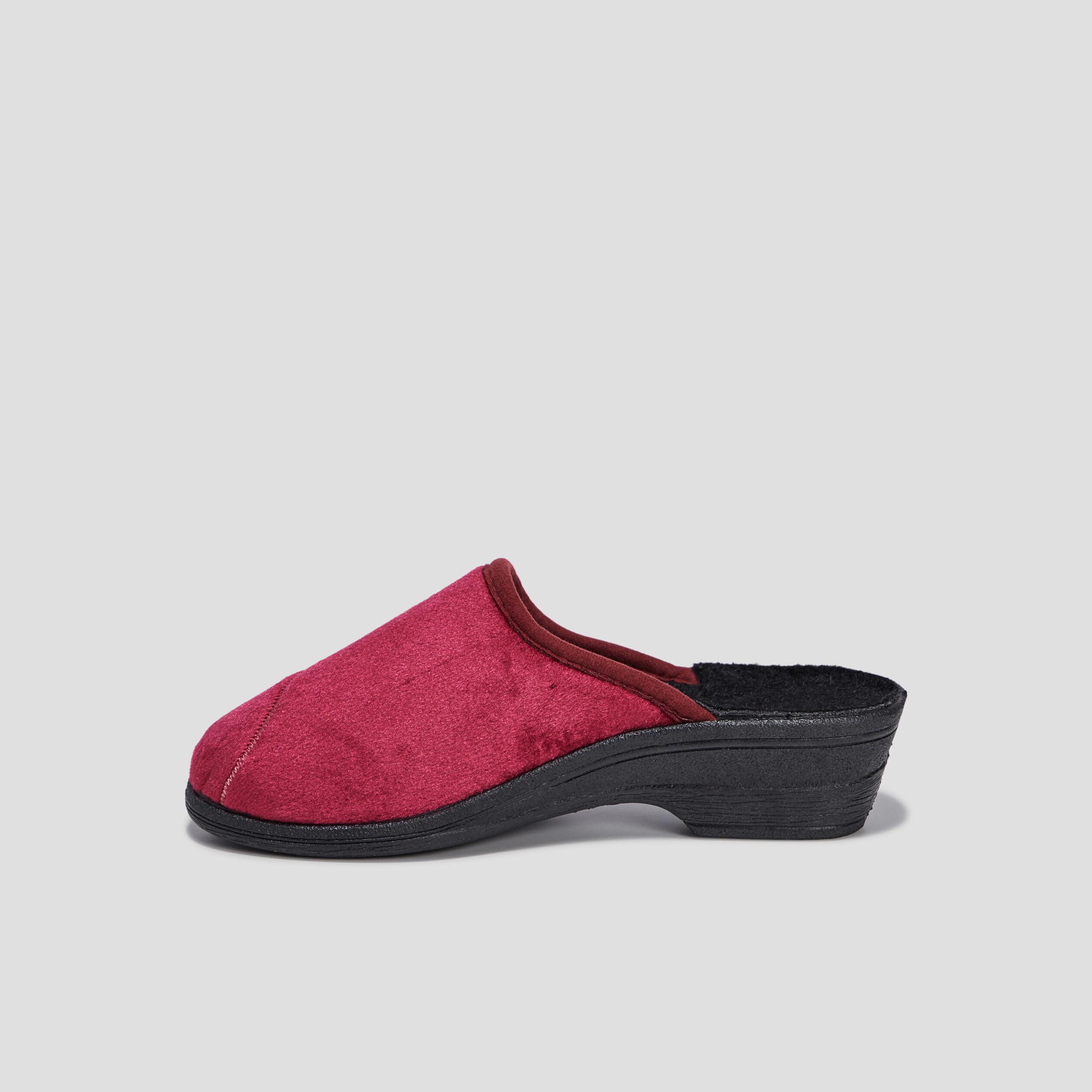 chaussons mules compenses rouge femme Chaussons mules compensés rouge femme