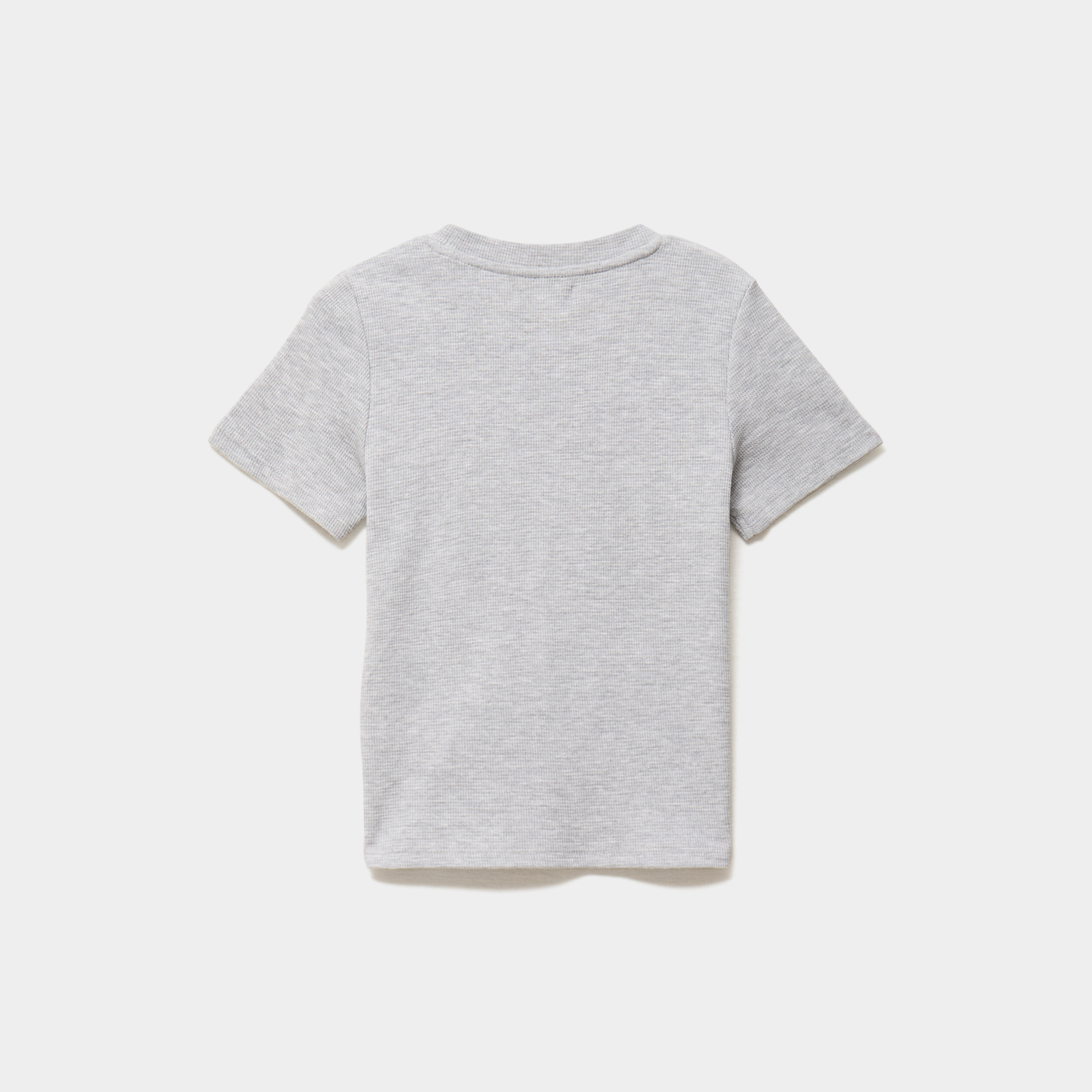 Ensemble pyjama short et t-shirt textur&eacute; gris clair gar&ccedil;on