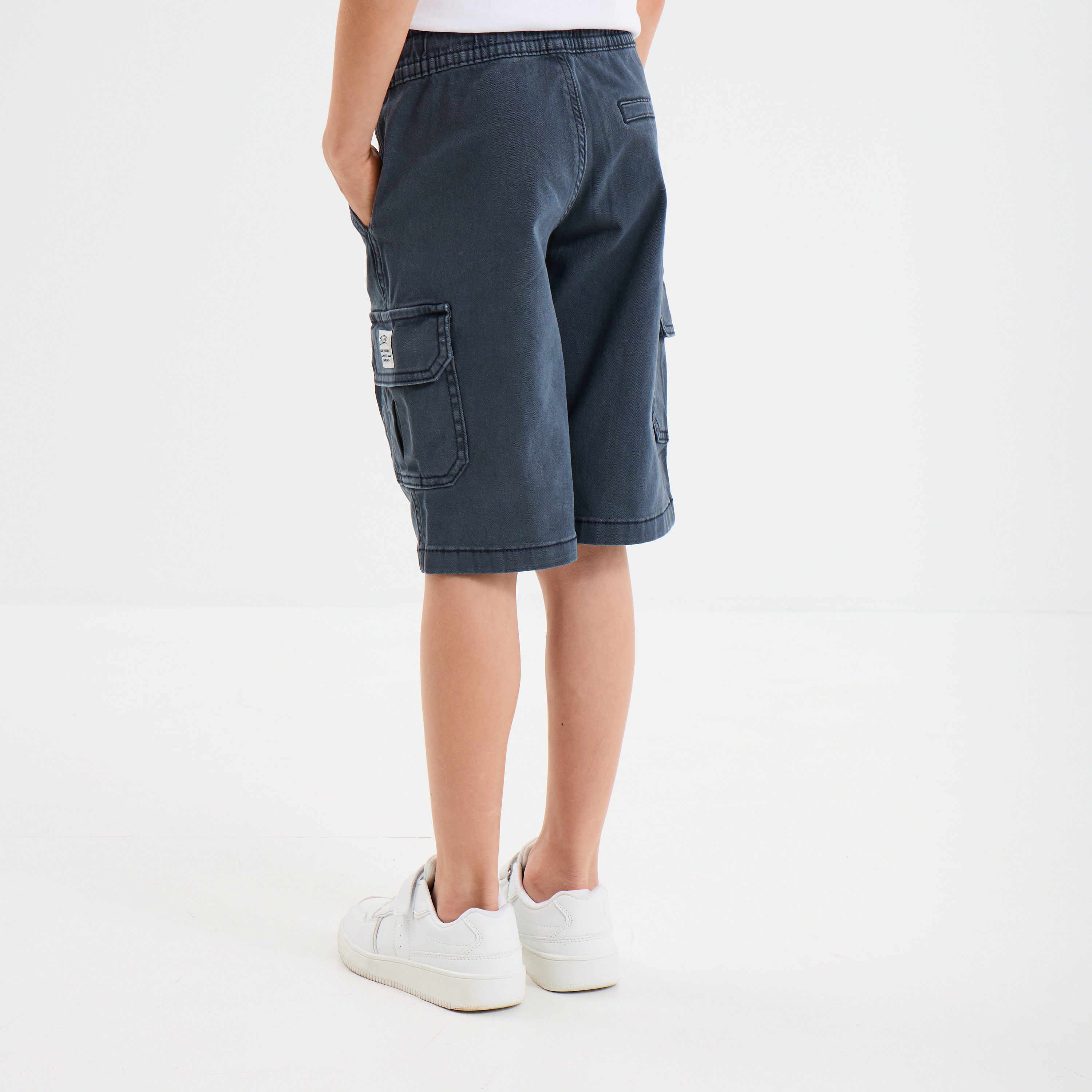 bermuda cargo coton bleu marine garcon Bermuda cargo coton bleu marine garçon