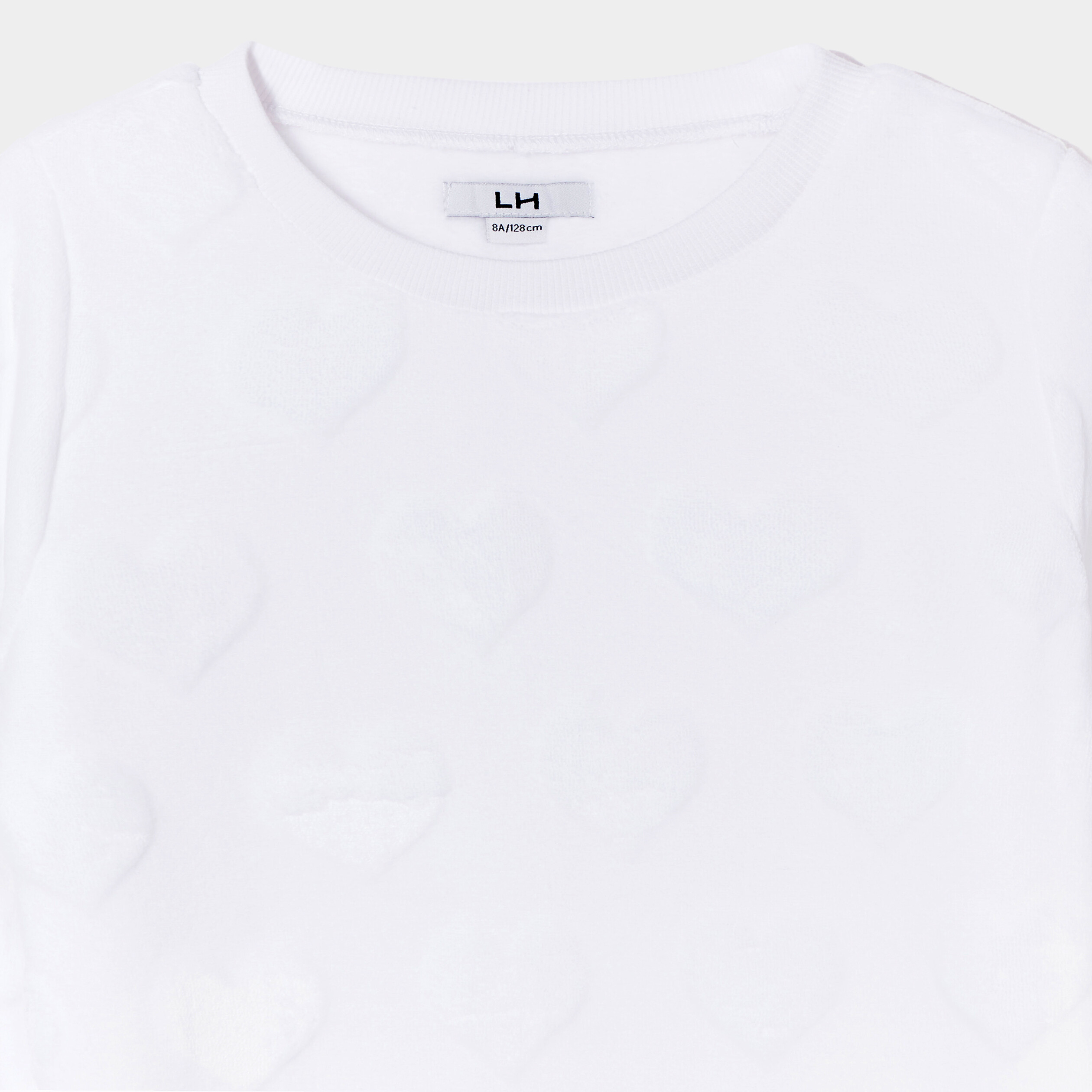 Sweat doux manches longues blanc fille