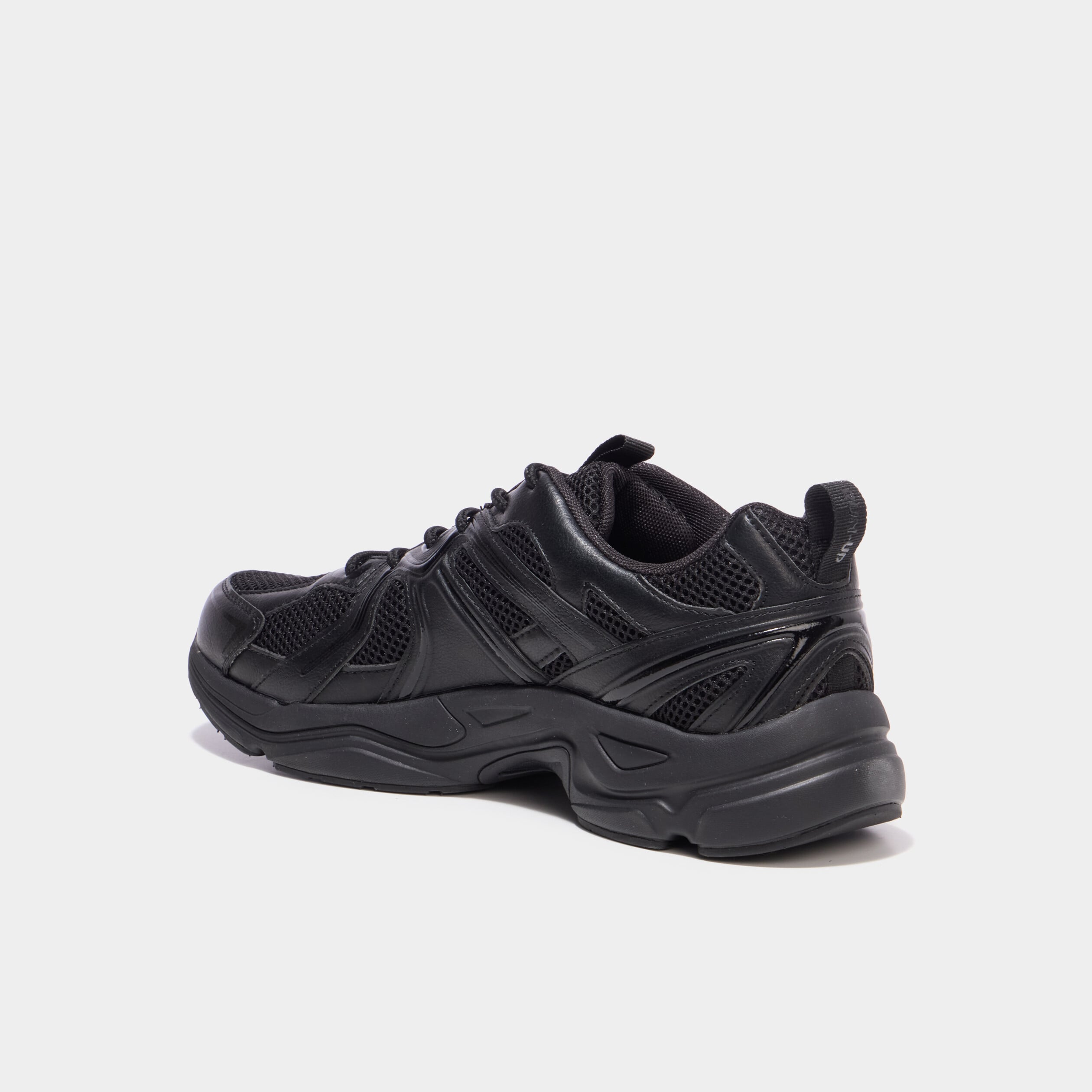 Baskets running &agrave; lacets noir homme