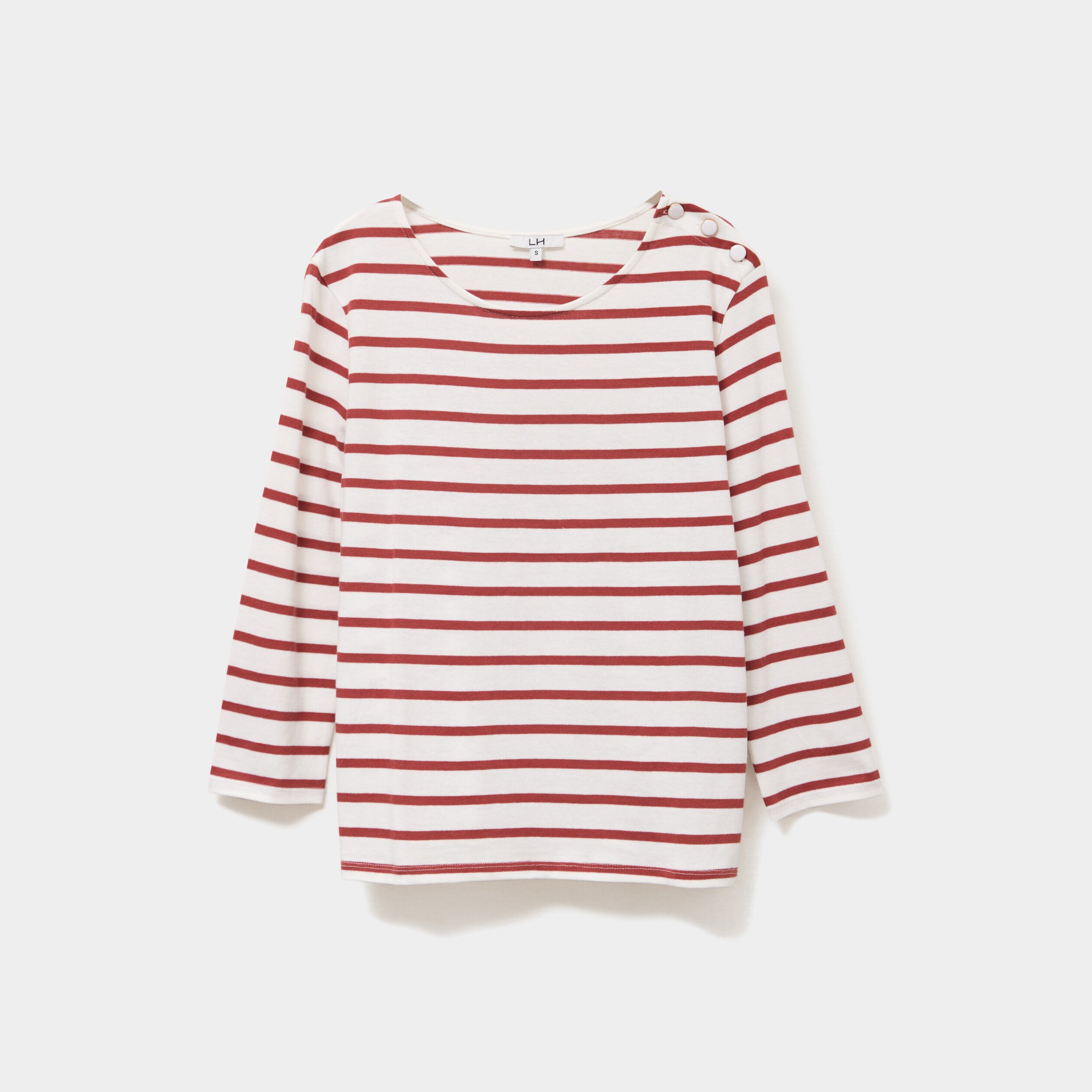 t shirt manches 34 avec boutons coton ecru femme T-shirt manches 3/4 avec boutons coton ecru femme