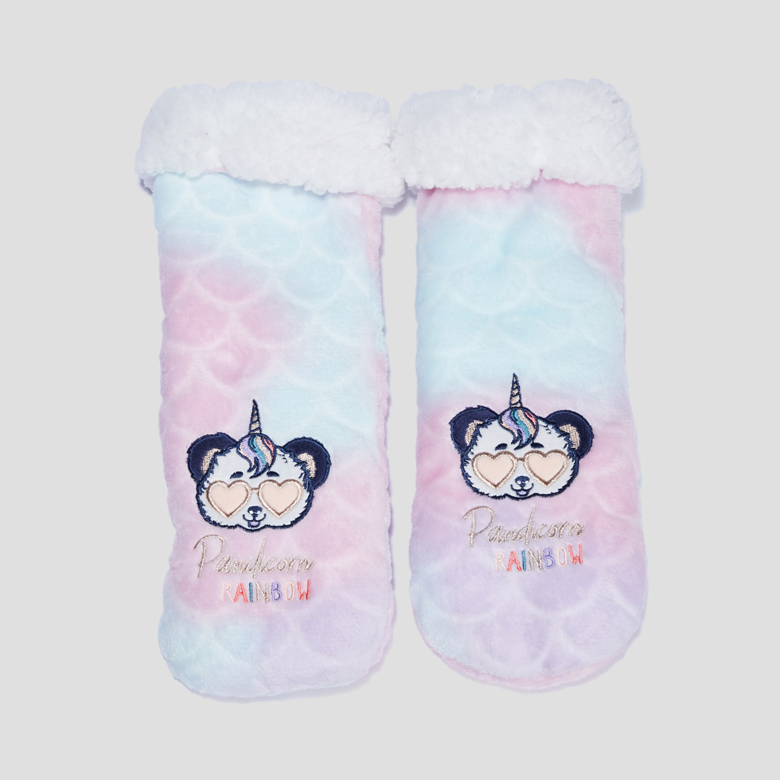 Chaussettes d'intérieur rose fille