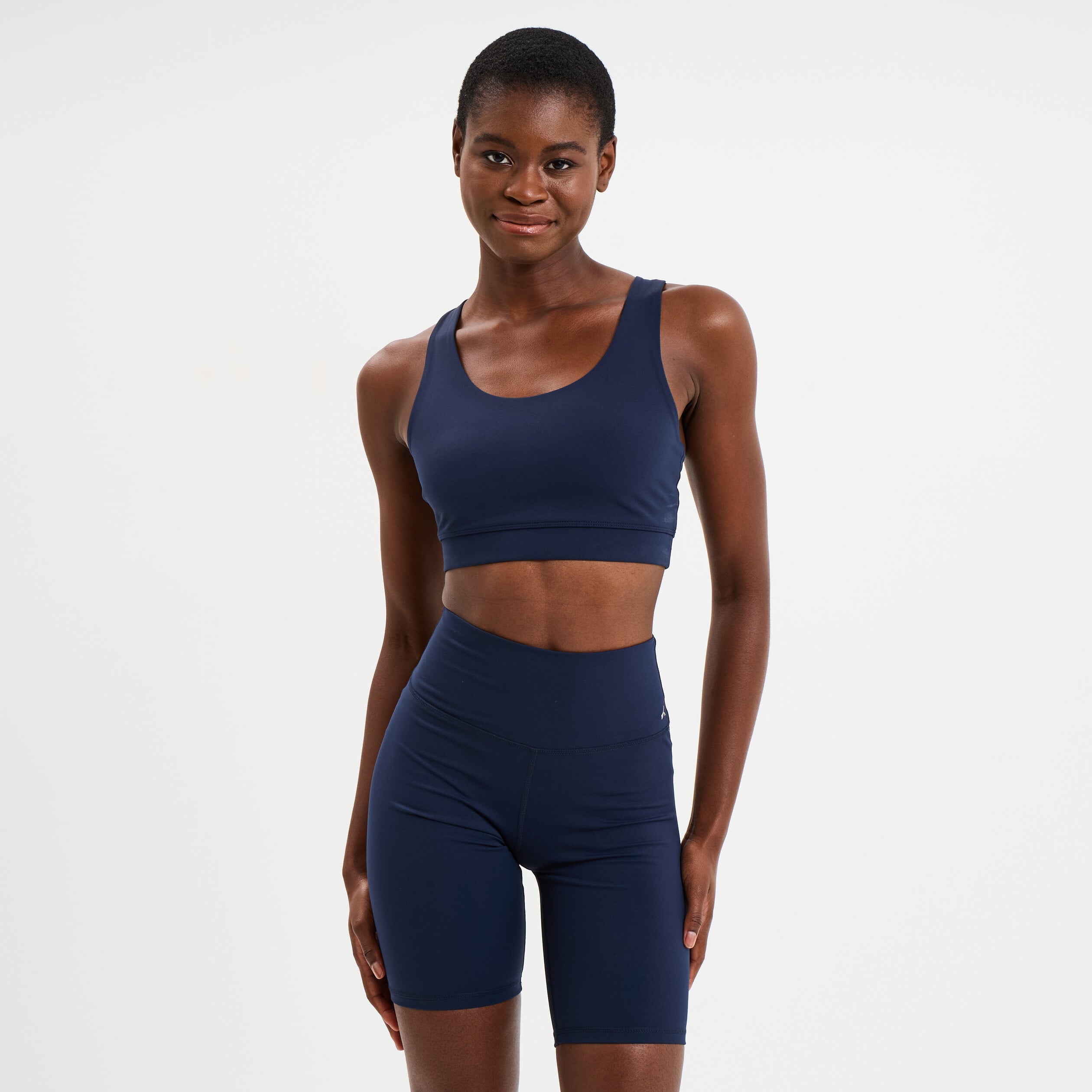 Brassi&egrave;re de sport dos nageur bleu marine femme