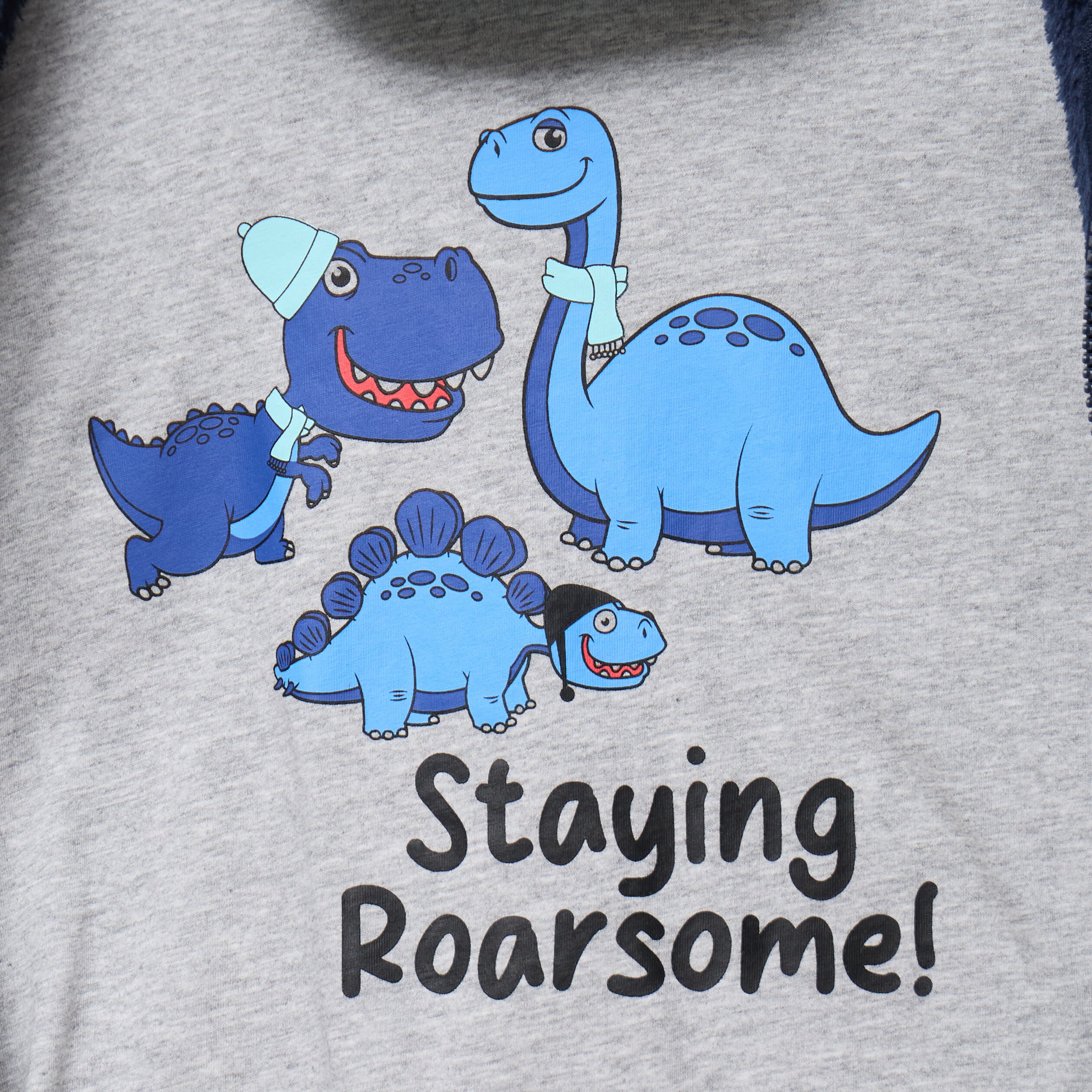 Ensemble pyjama 4 pi&egrave;ces avec peluche bleu marine gar&ccedil;on