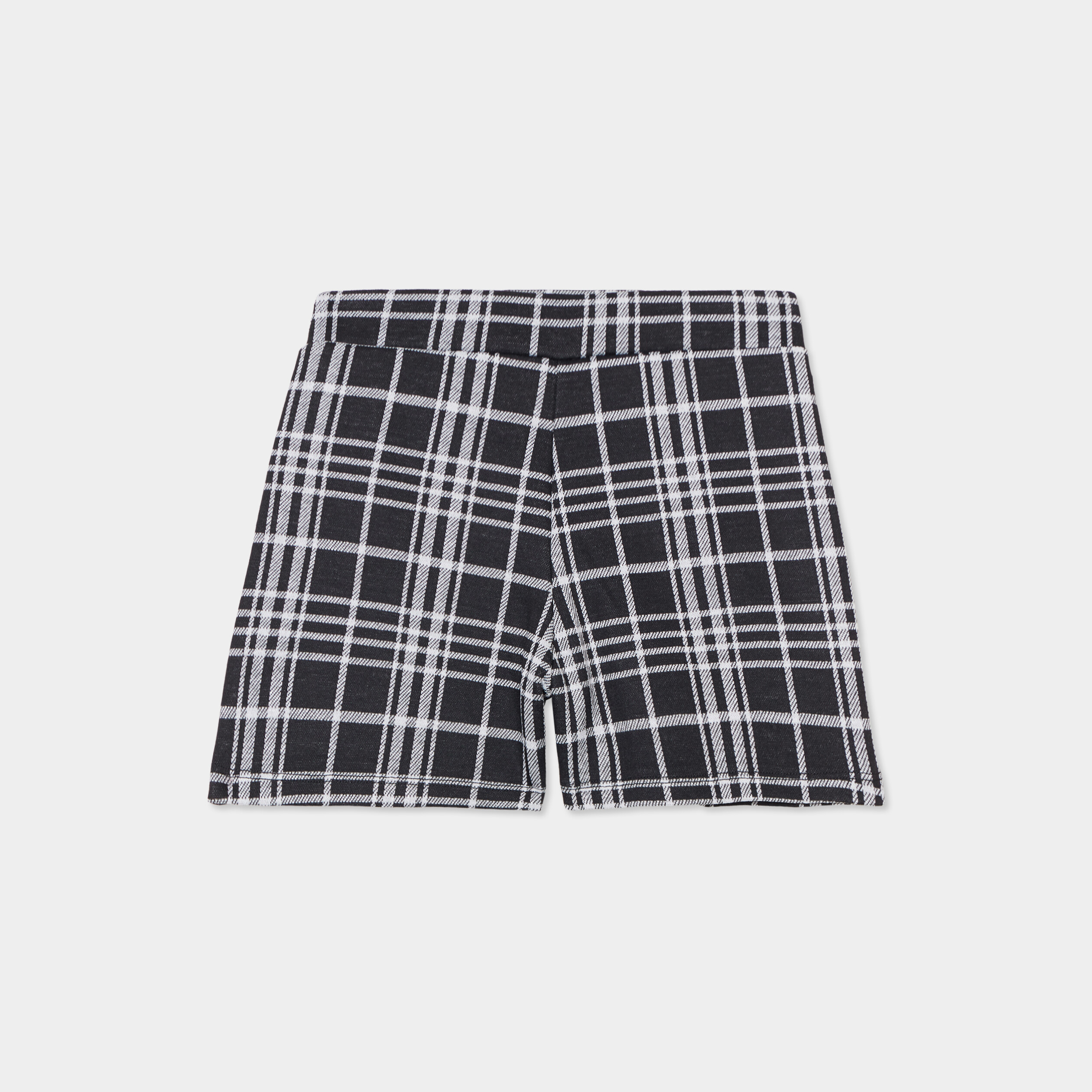 Jupe-short ajustée détail boutons noir fille