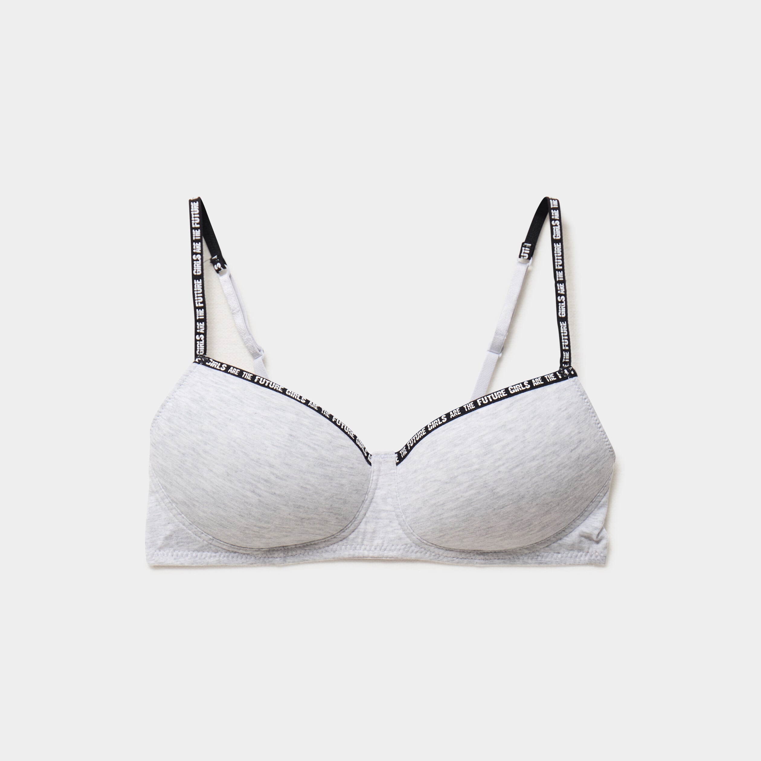 Soutien-gorge triangle padd&eacute; gris femme
