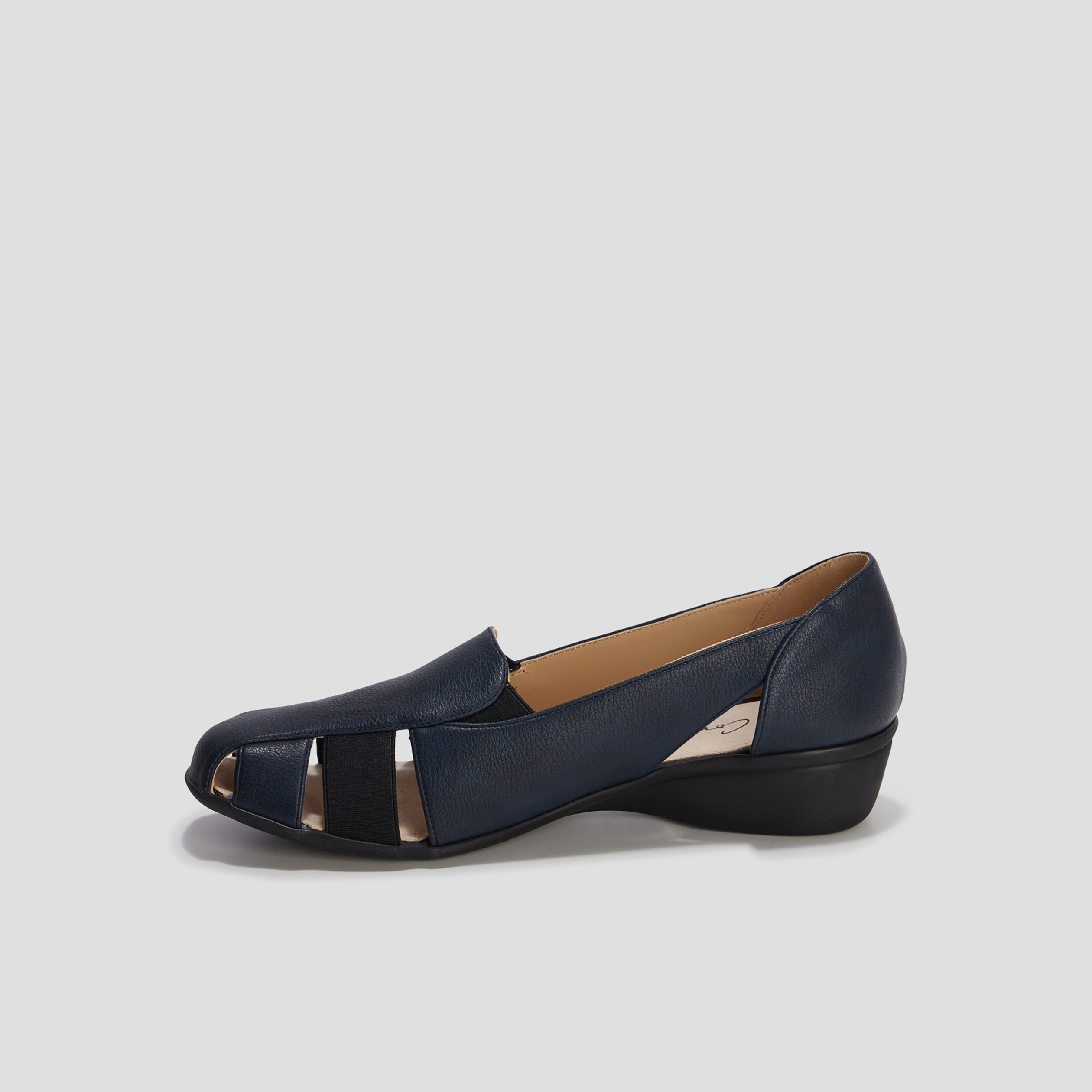 Ballerines pied large bleu marine femme