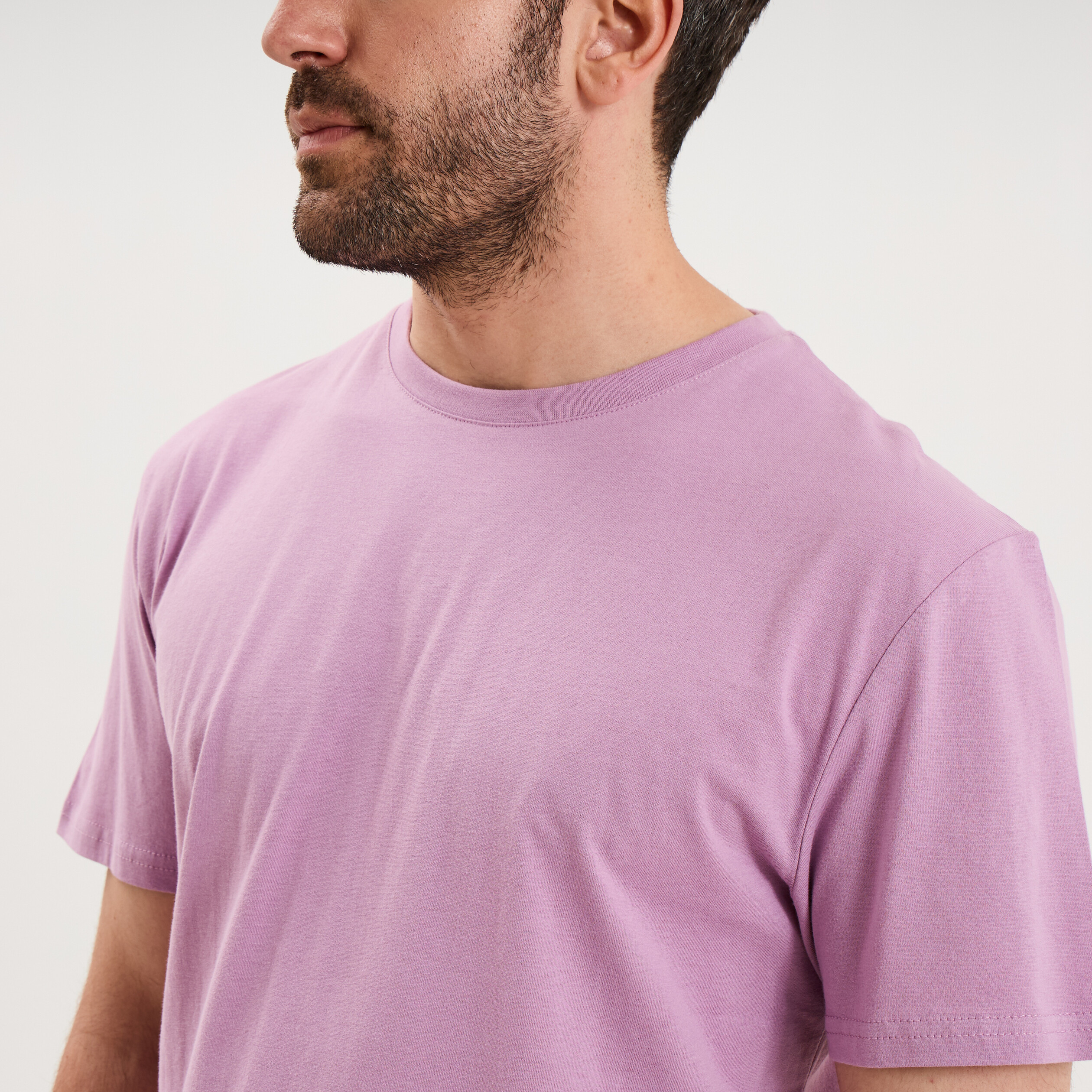 T-shirt droit en coton manches courtes parme homme