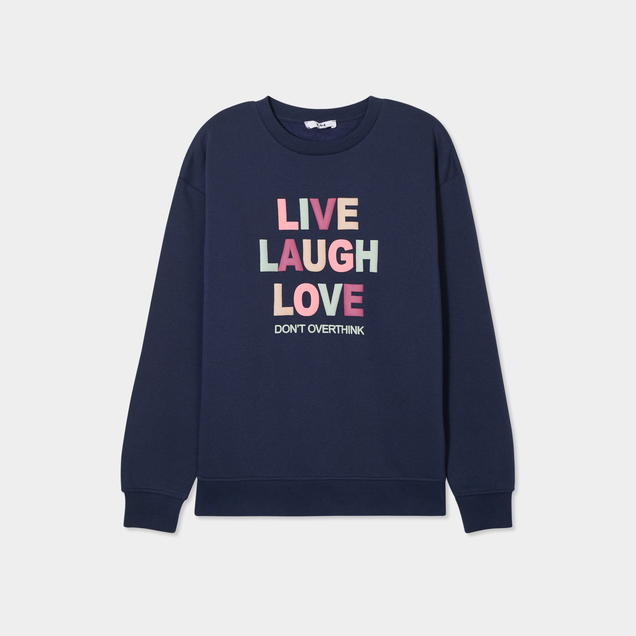 sweat col rond manches longues bleu marine femme Sweat col rond manches longues bleu marine femme