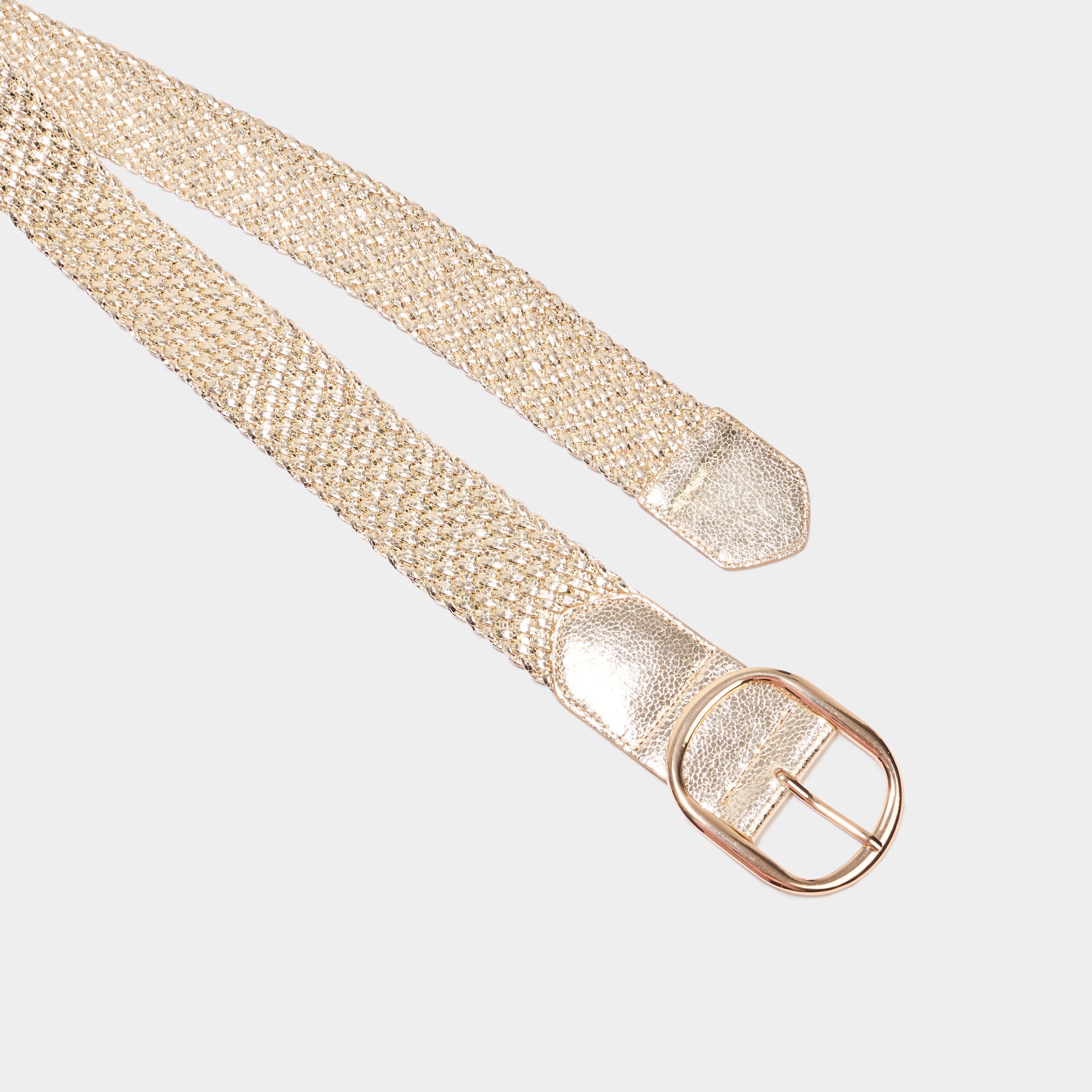 ceinture tressee couleur or femme Ceinture tressée couleur or femme