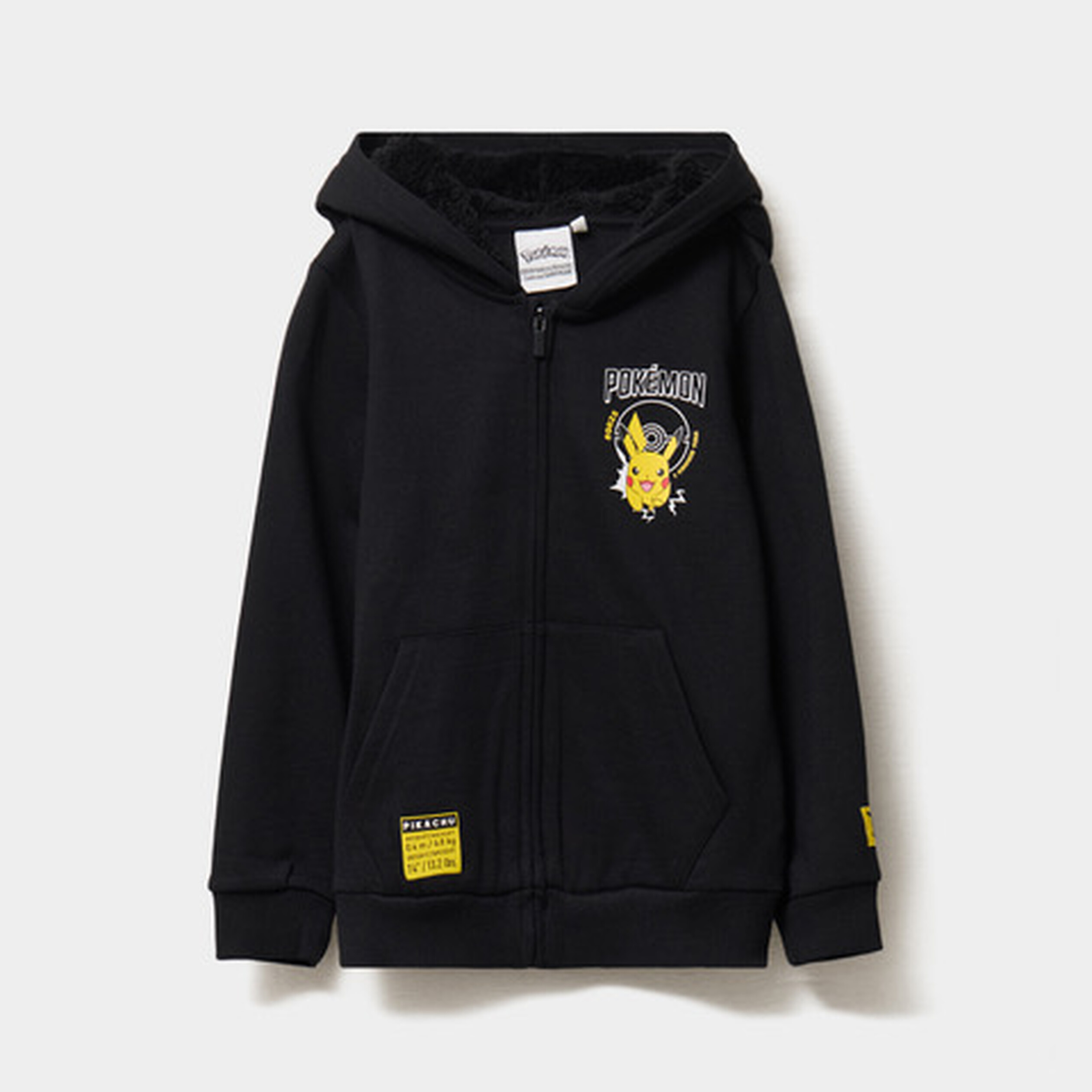 sweat zippe a capuche pokemon pikachu noir garcon Sweat zippé à capuche Pokémon Pikachu noir garçon