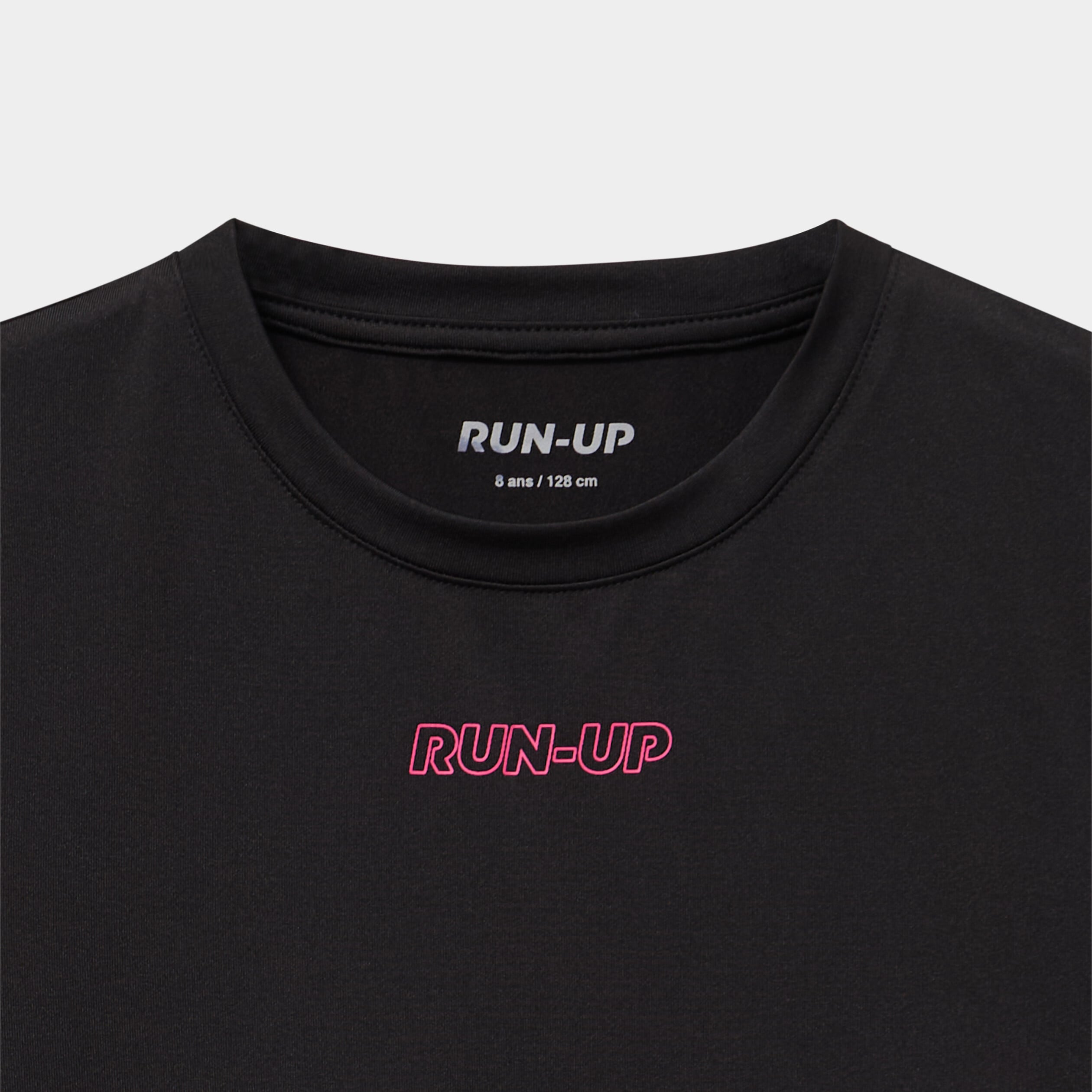 T-shirt ajust&eacute; manches courtes noir fille