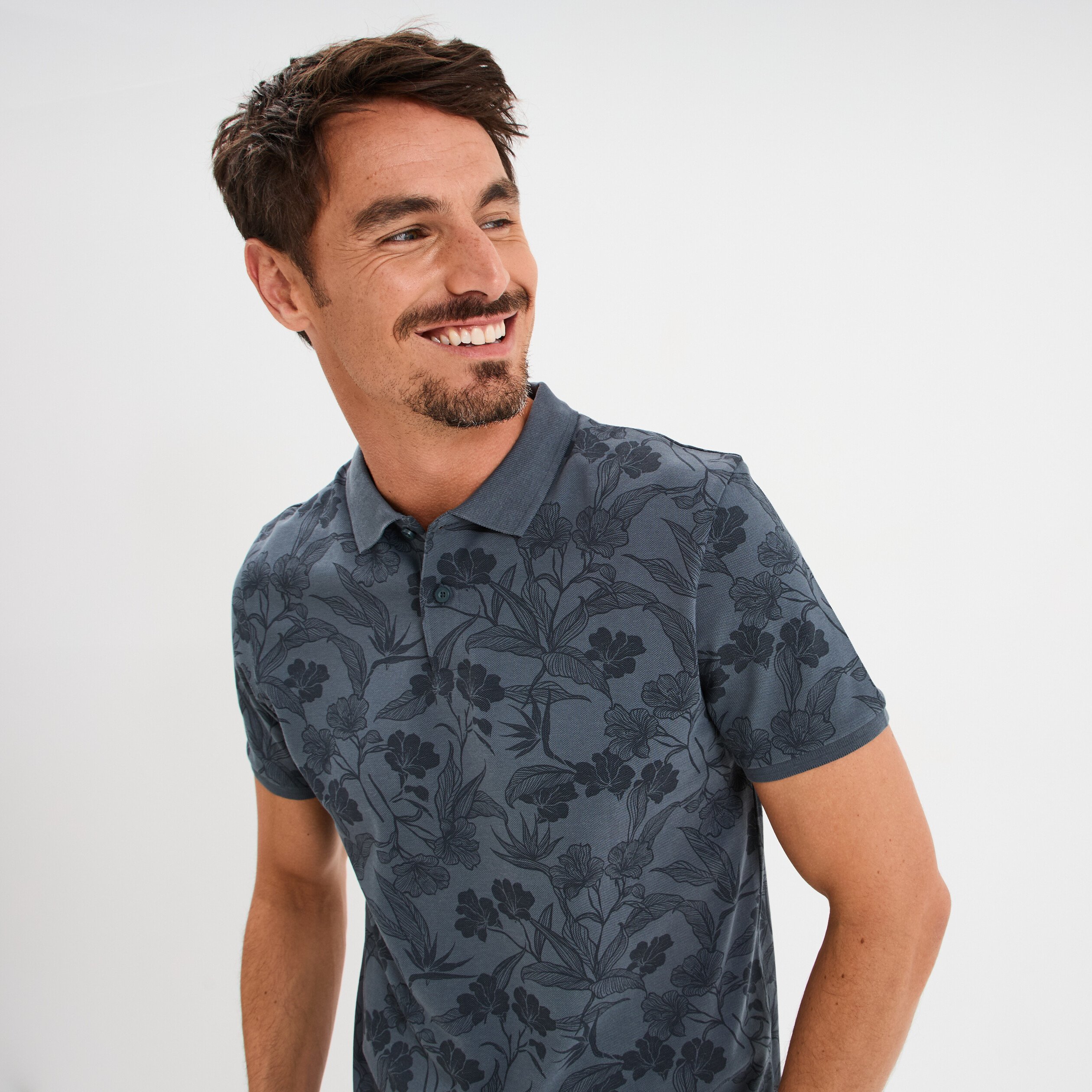 polo droit manches courtes coton bleu fonce homme Polo droit manches courtes coton bleu foncé homme