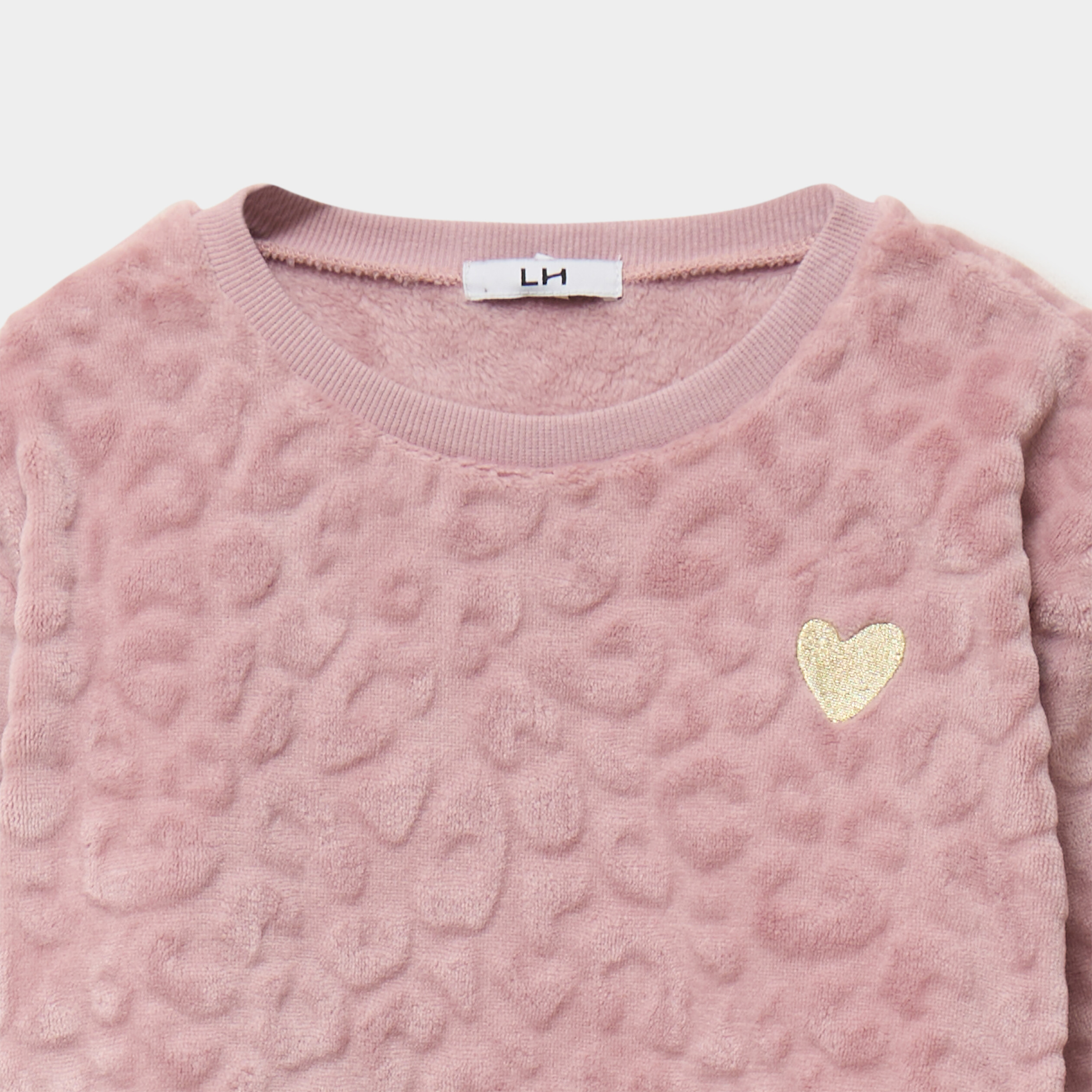 Ensemble pyjama t-shirt pantalon masque vieux rose fille